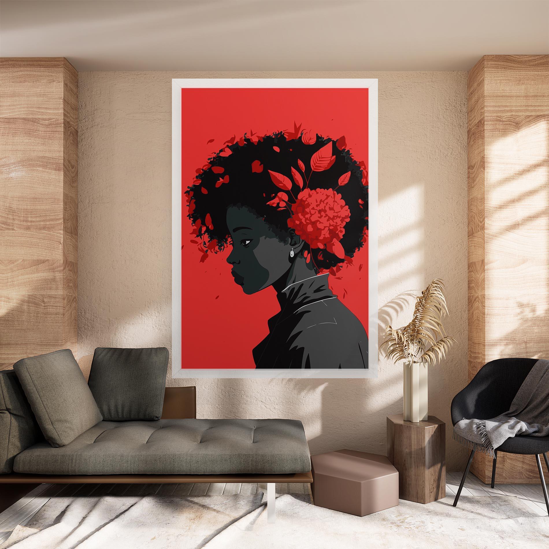 Tablou Canvas African Red Flower mockup 8
