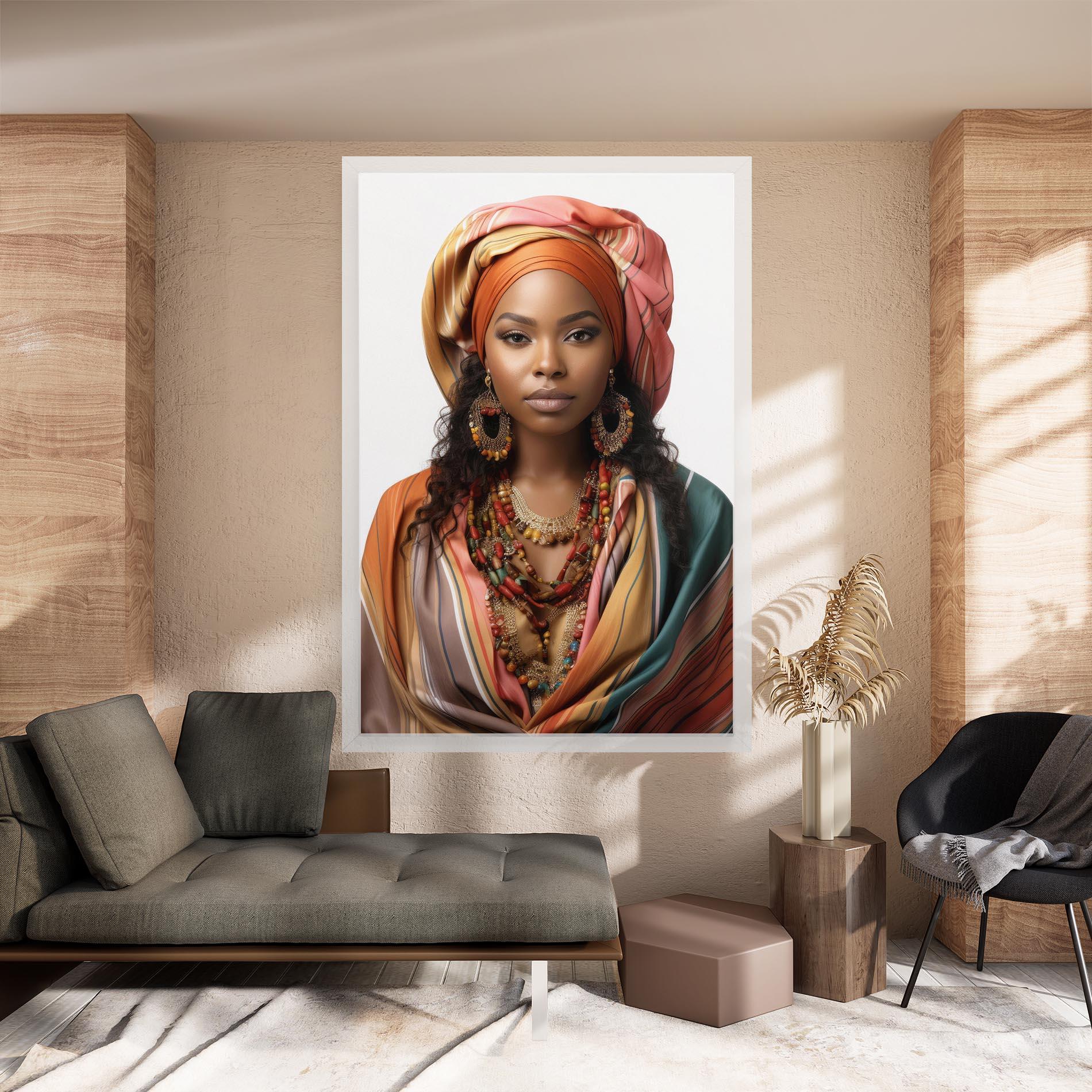 Tablou Canvas East African Woman mockup 8