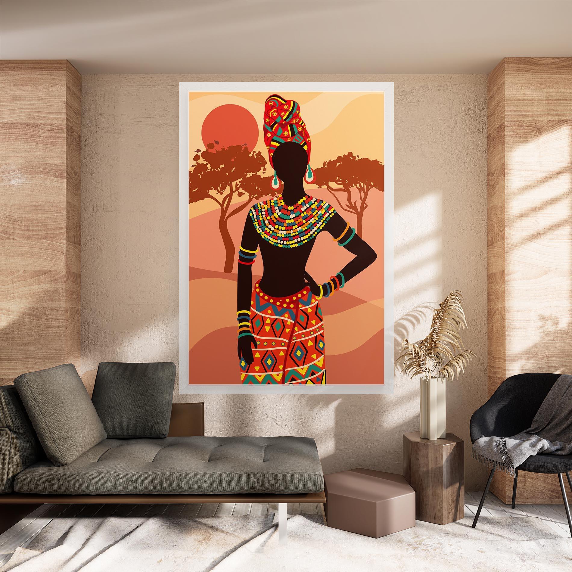 Tablou Canvas Ethnic African Color mockup 8