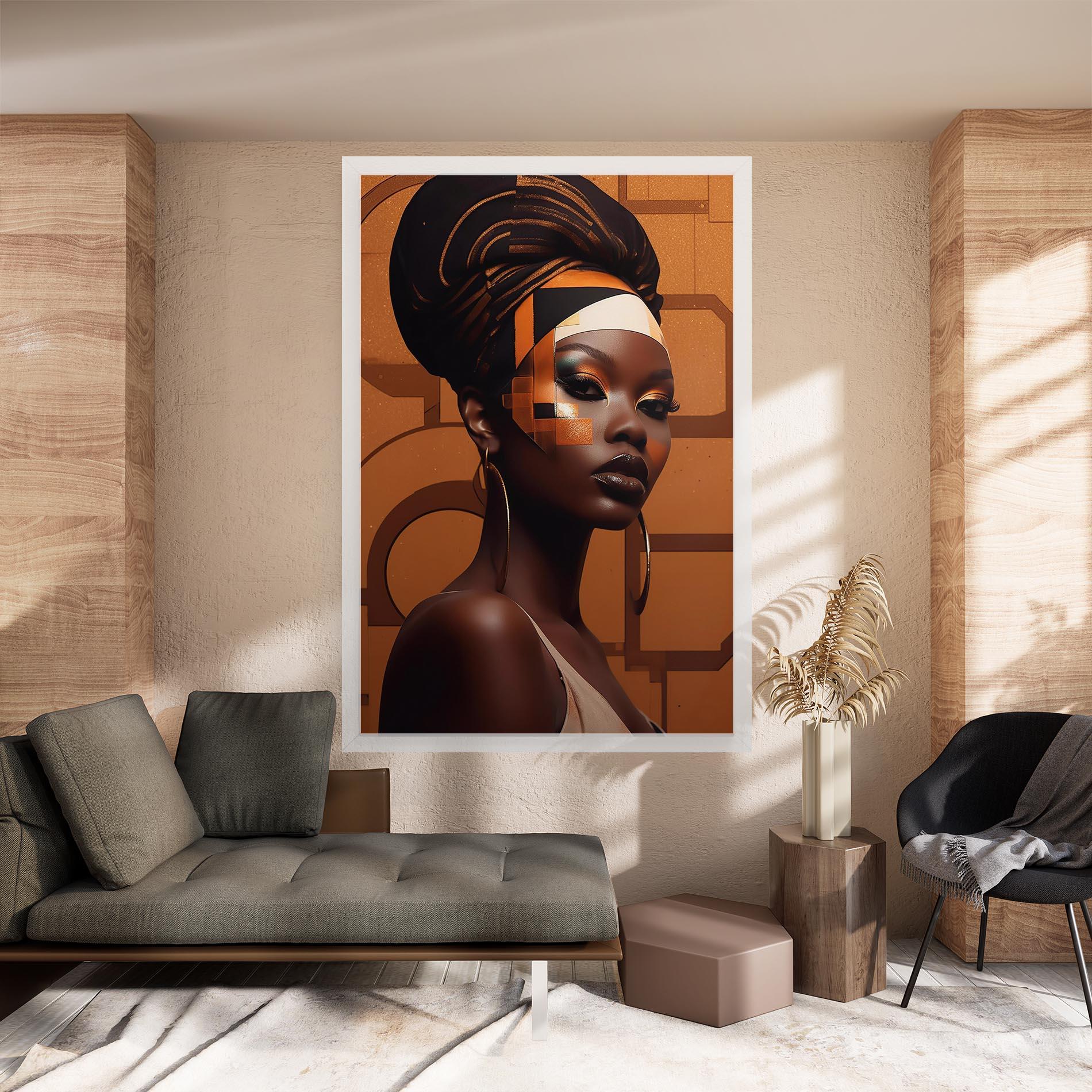 Tablou Canvas Interesting African Makeup mockup 8