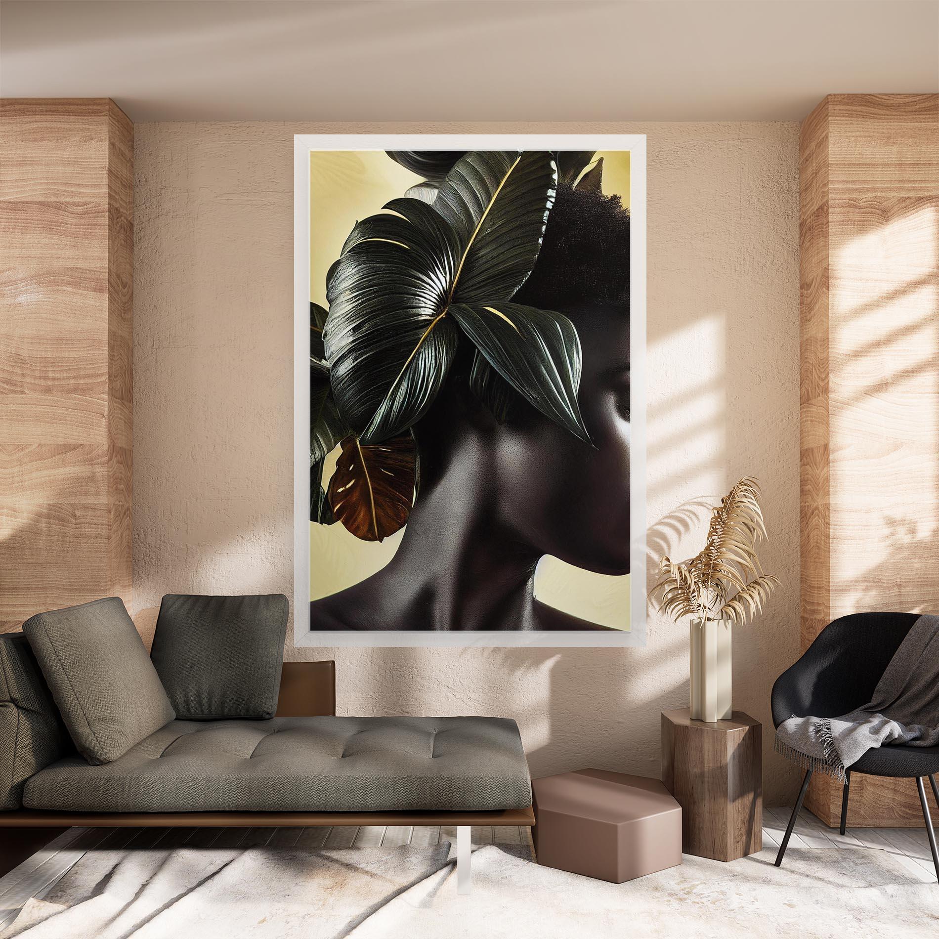 Tablou Canvas Leaf Woman mockup 8