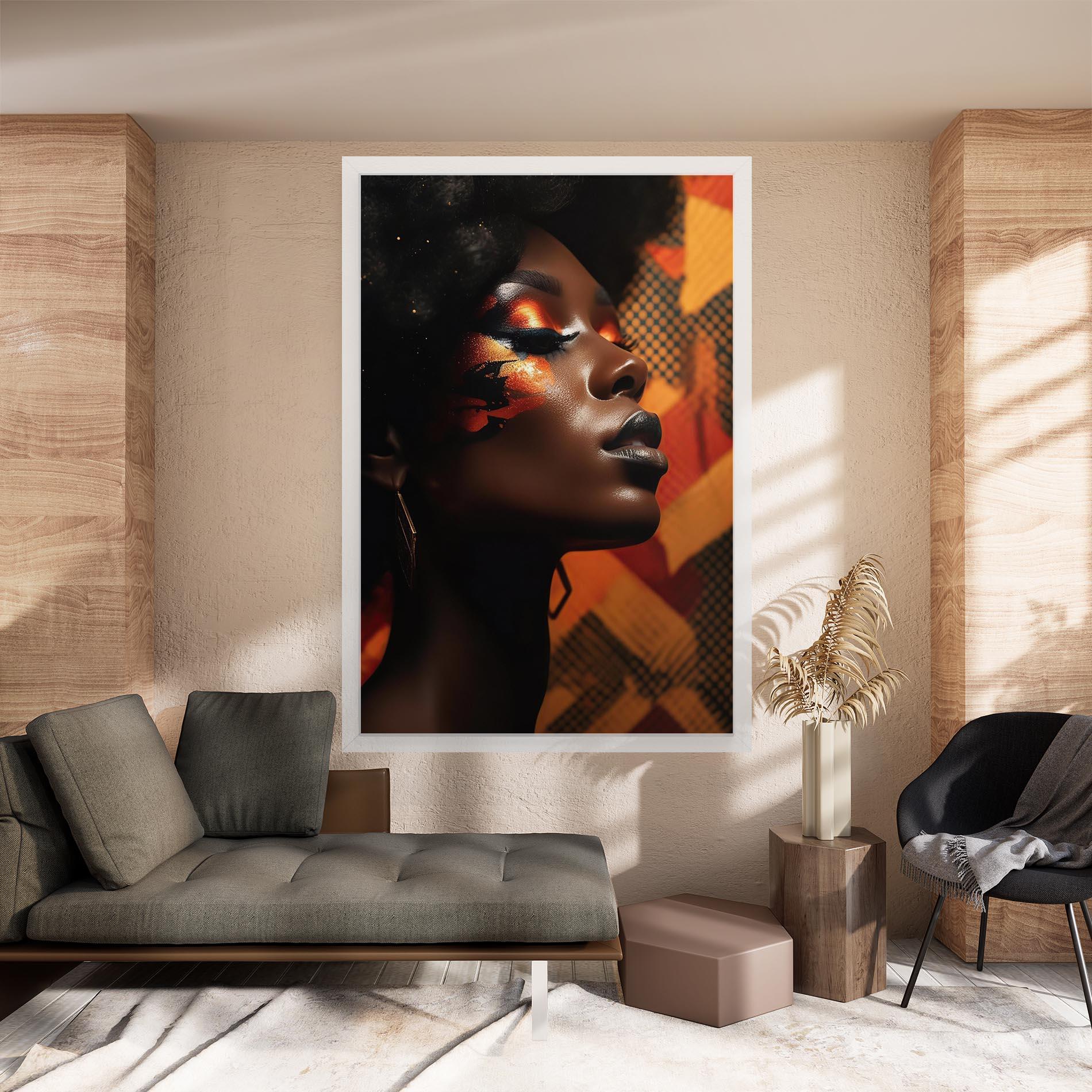 Tablou Canvas Orange Makeup Woman mockup 8