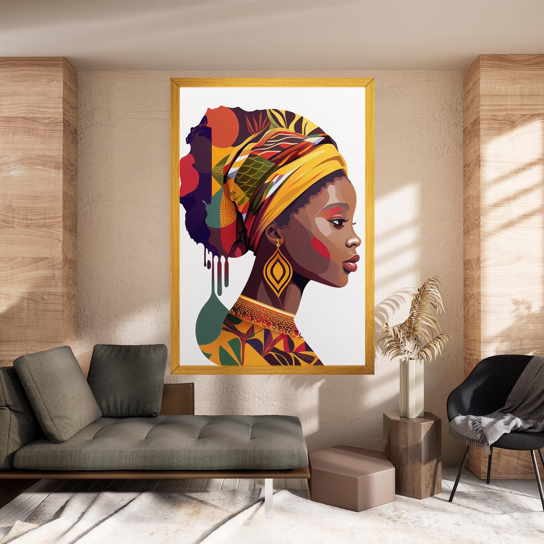 Tablou Canvas Colorful African mockup 8