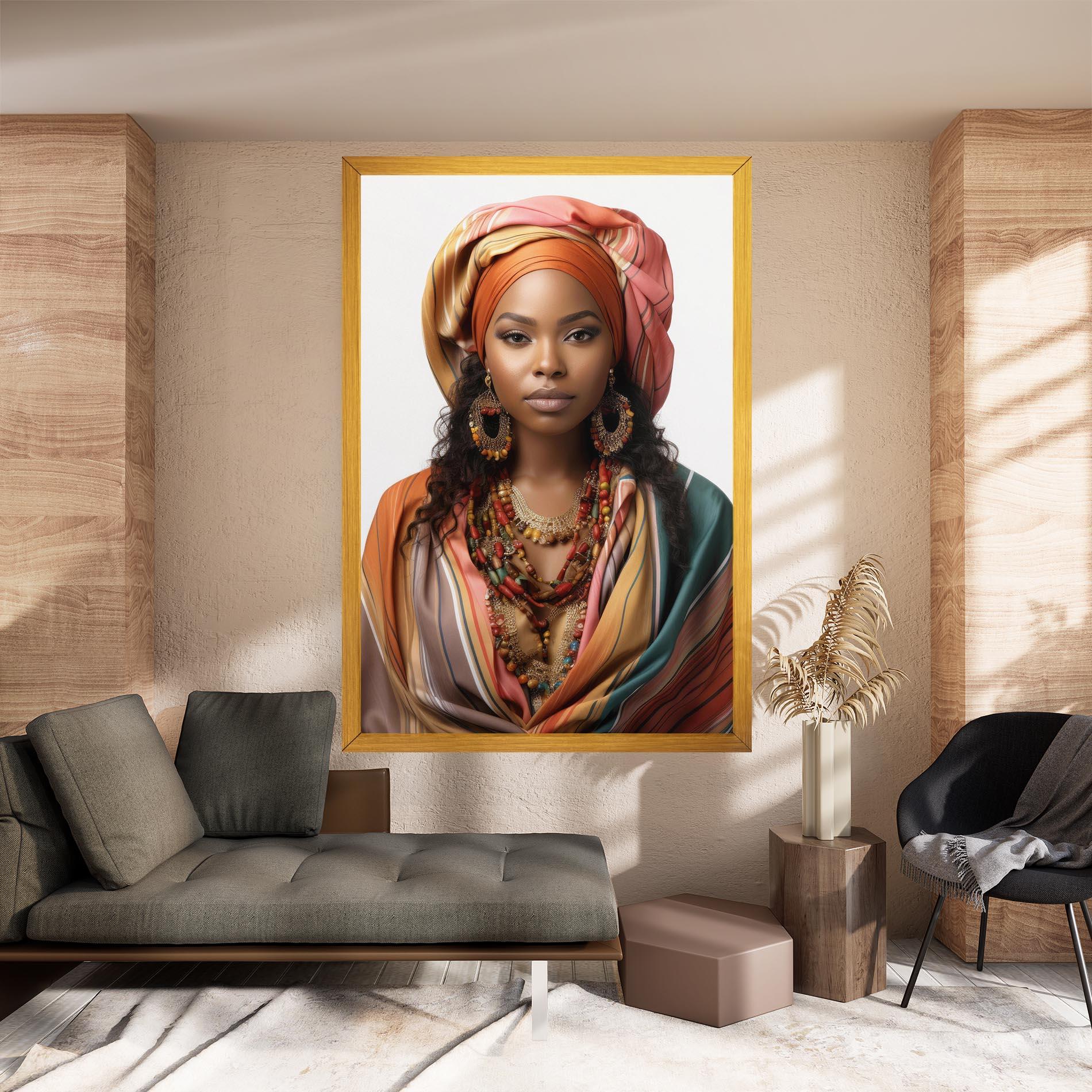 Tablou Canvas East African Woman mockup 8