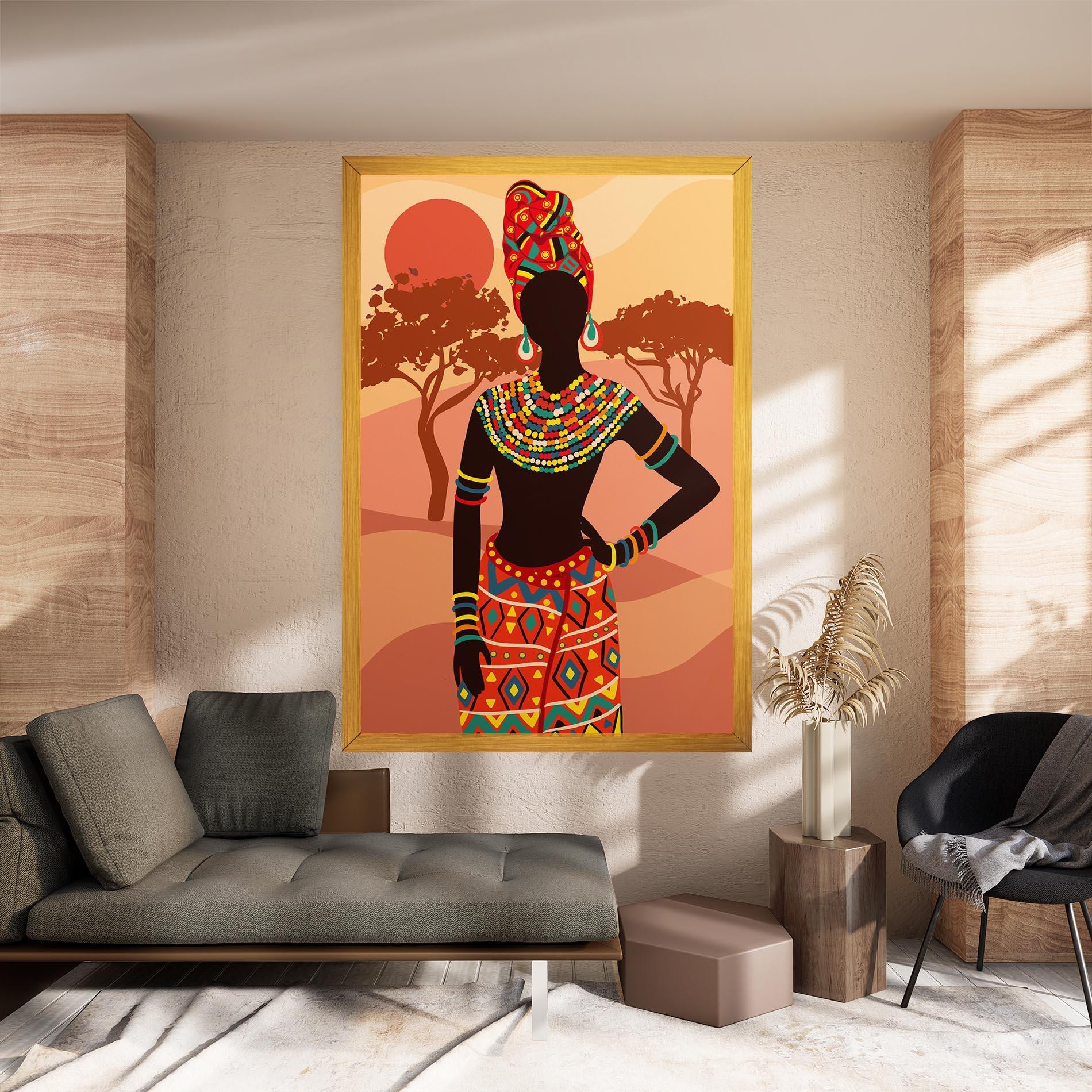 Tablou Canvas Ethnic African Color mockup 8