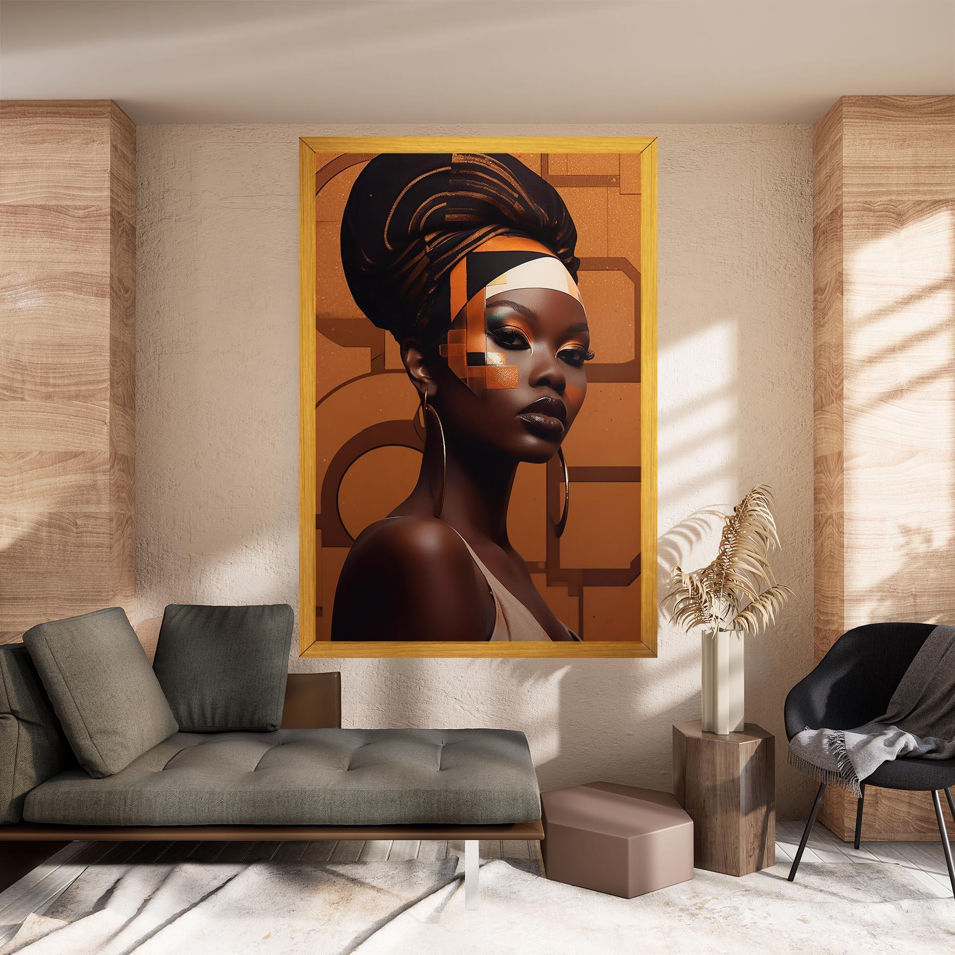 Tablou Canvas Interesting African Makeup mockup 8