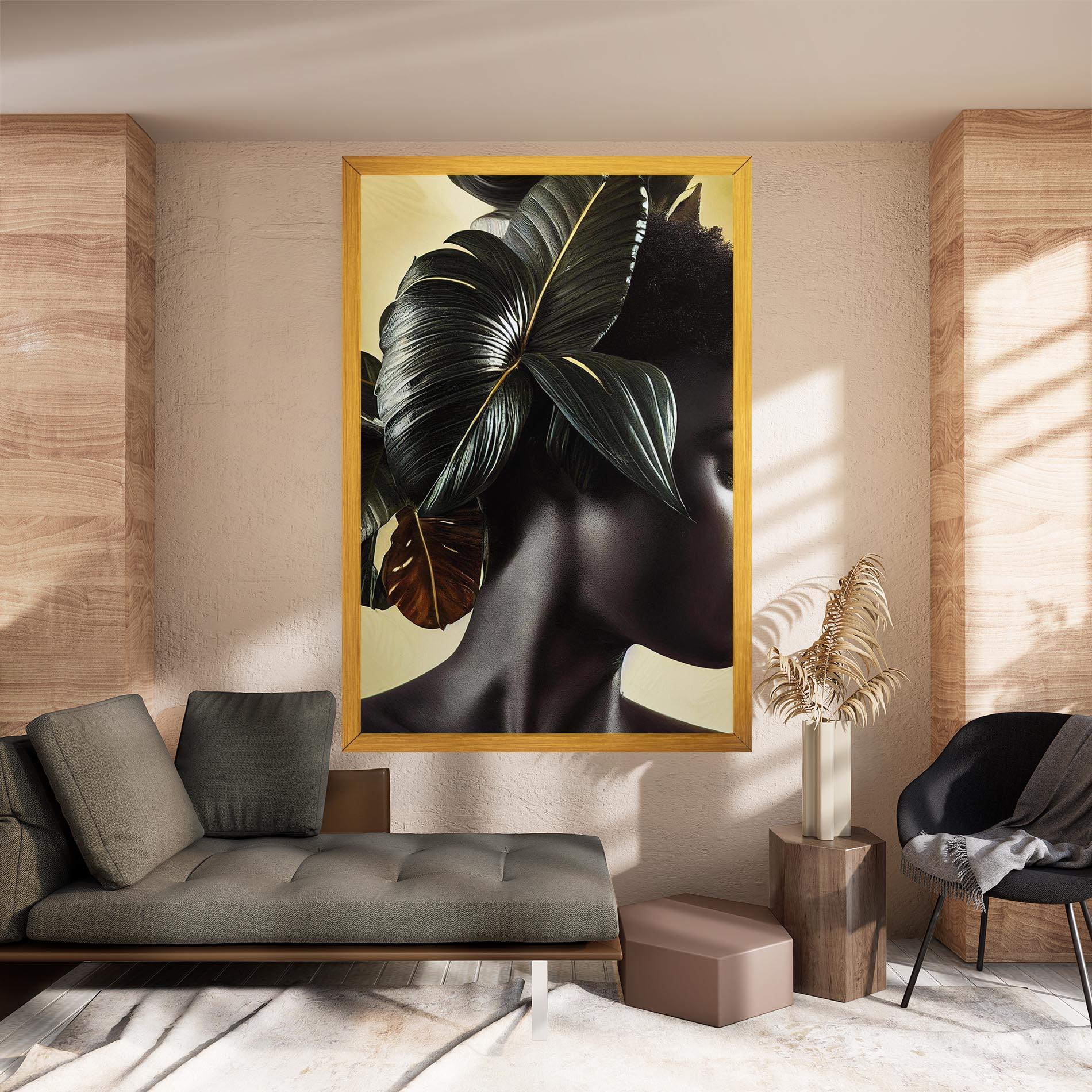 Tablou Canvas Leaf Woman mockup 8