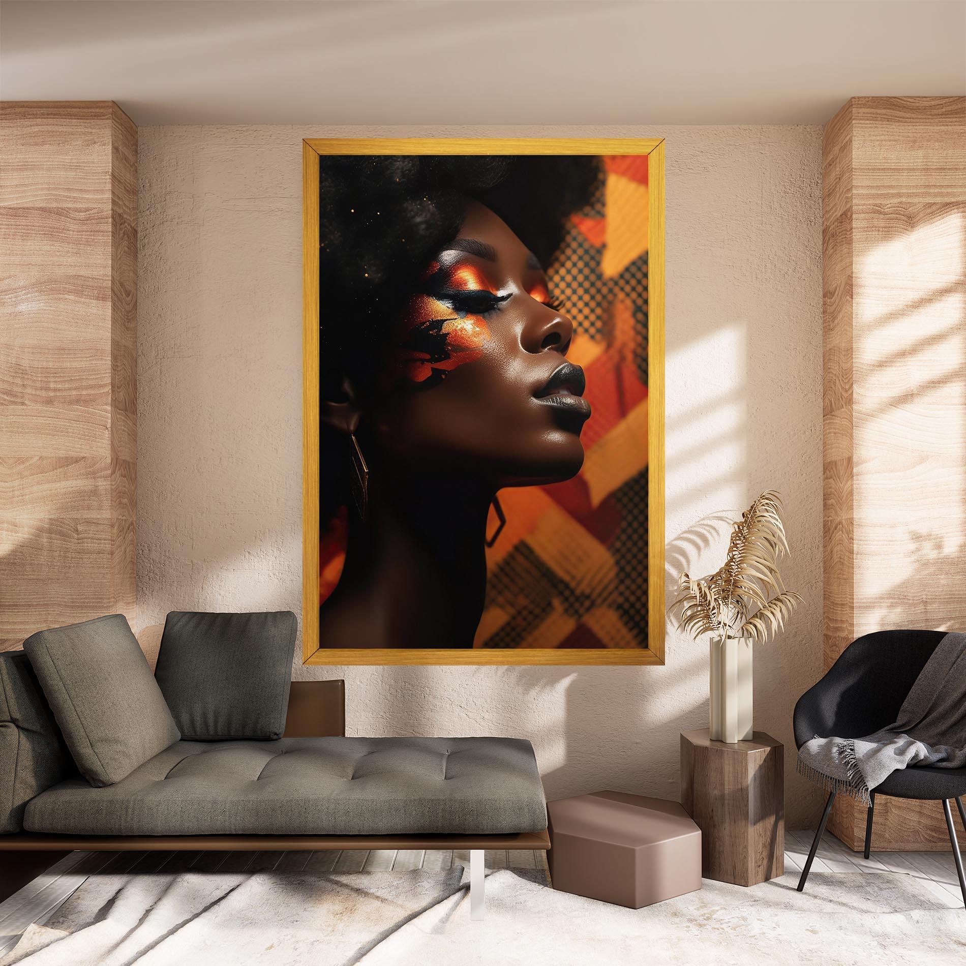 Tablou Canvas Orange Makeup Woman mockup 8