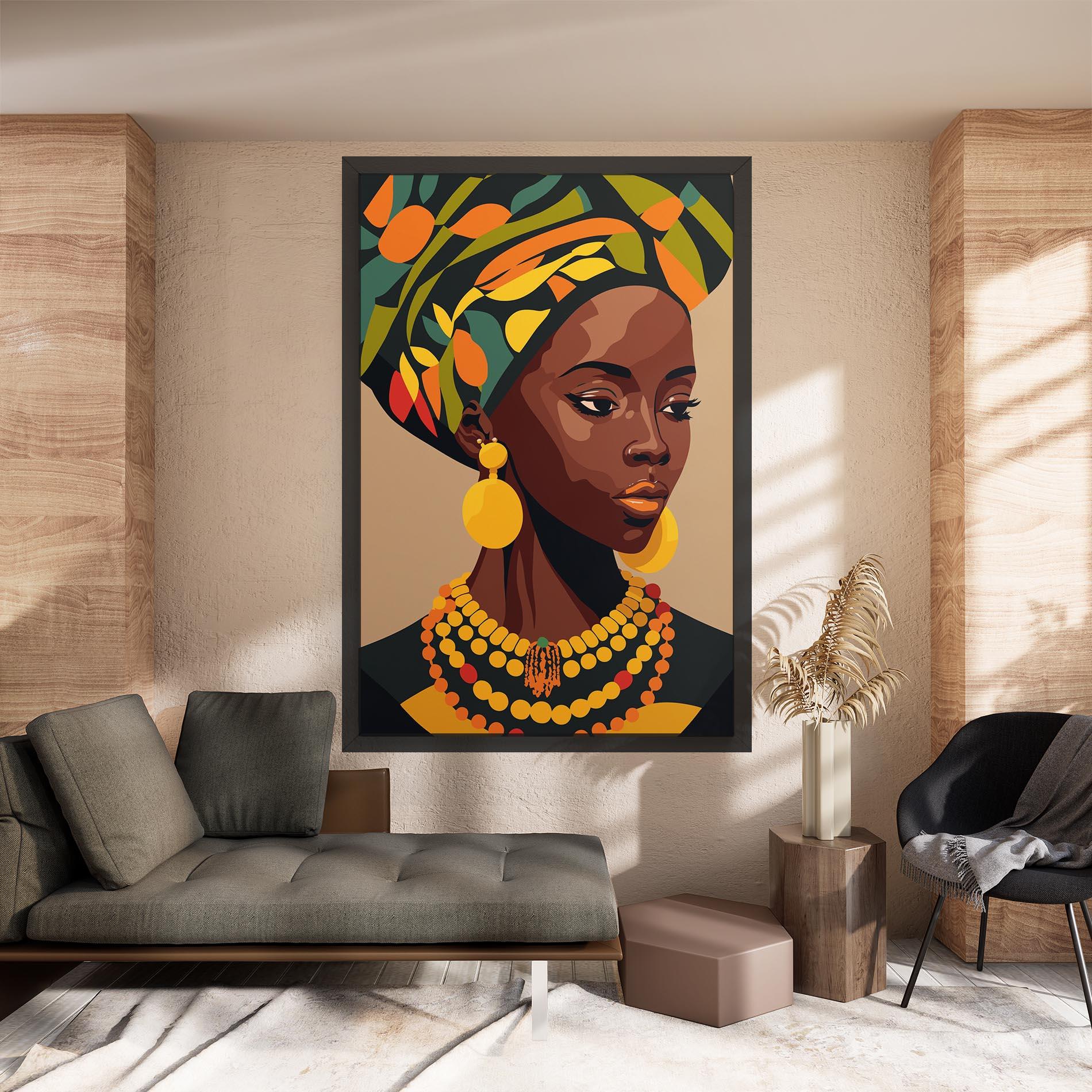 Tablou Canvas African Earrings mockup 8