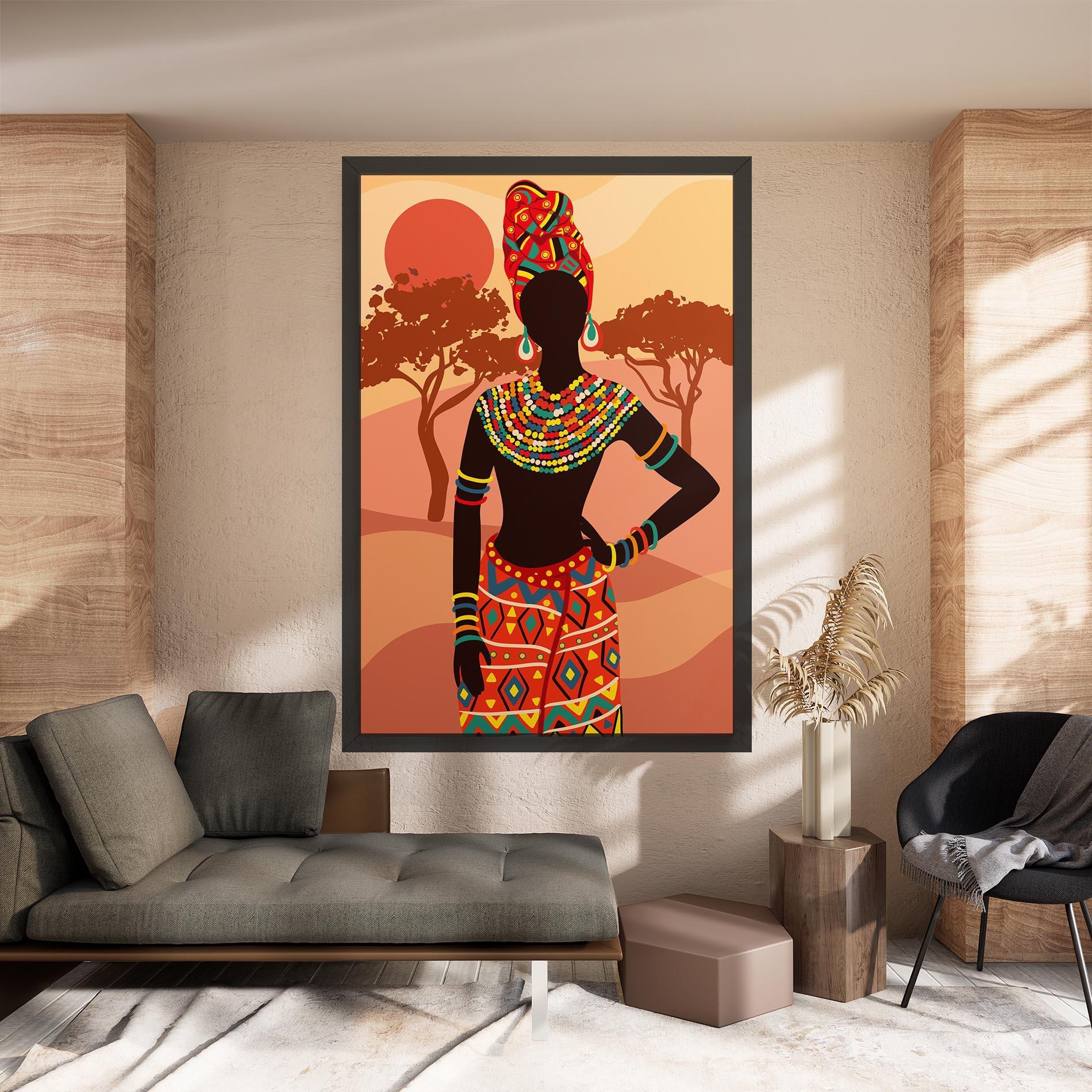Tablou Canvas Ethnic African Color mockup 8