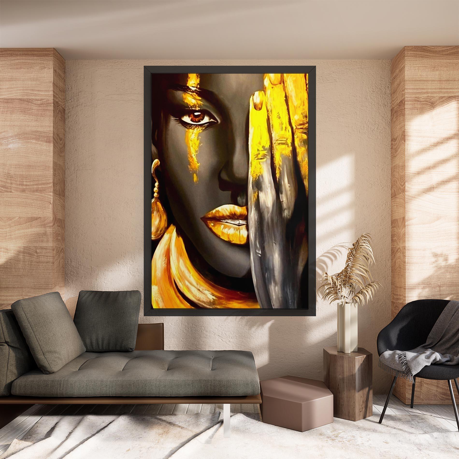 Tablou Canvas Golden African Women mockup 8
