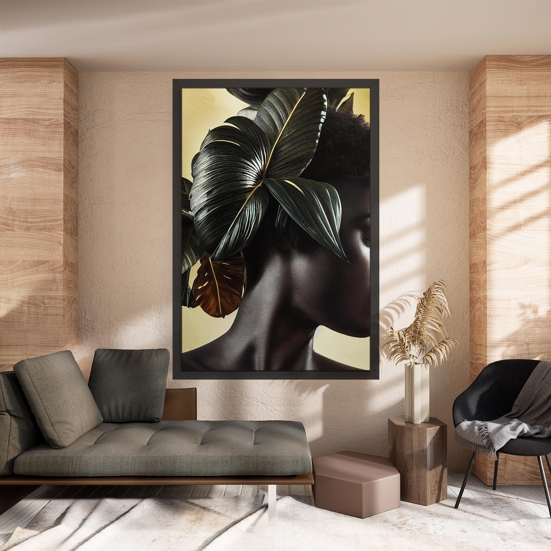 Tablou Canvas Leaf Woman mockup 8