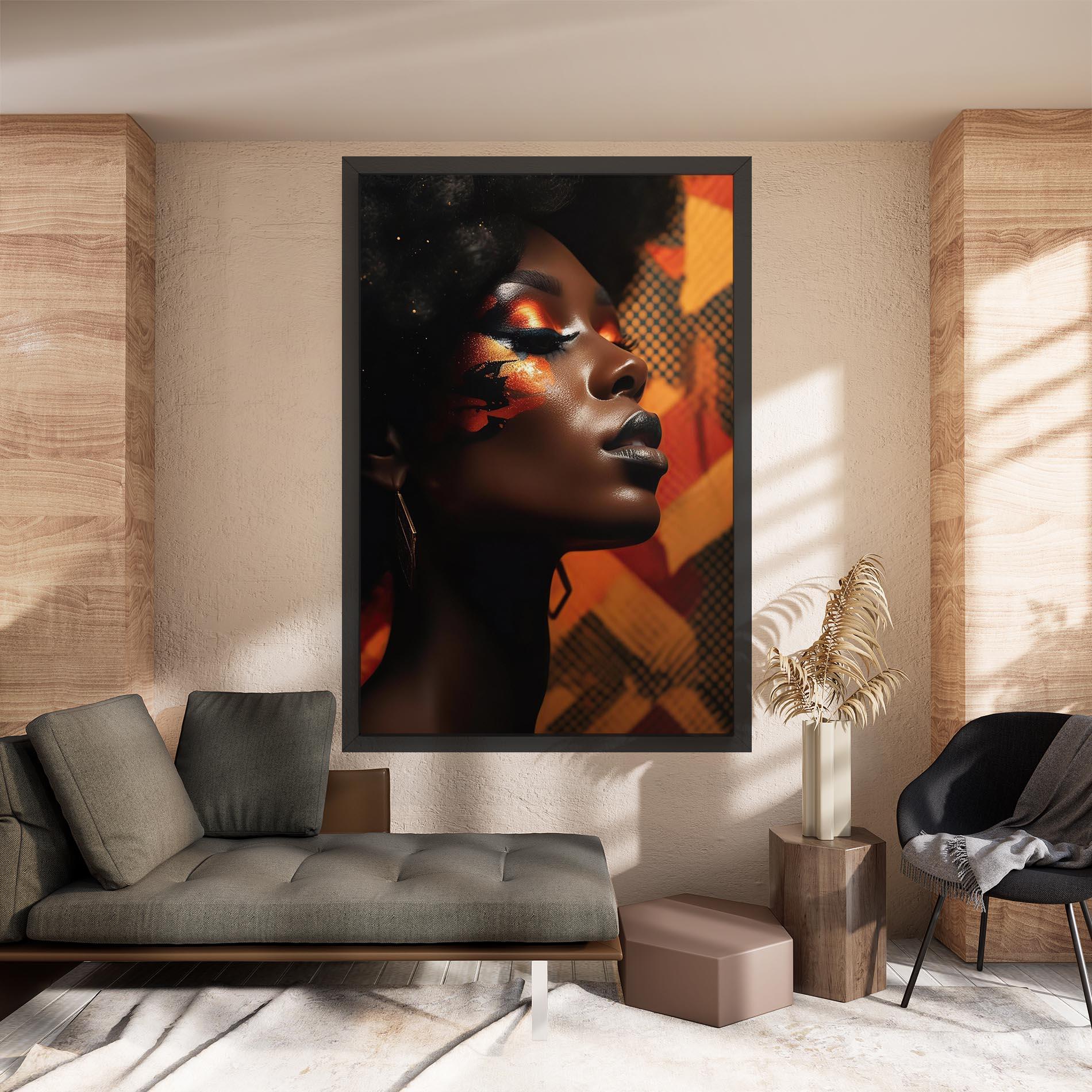 Tablou Canvas Orange Makeup Woman mockup 8