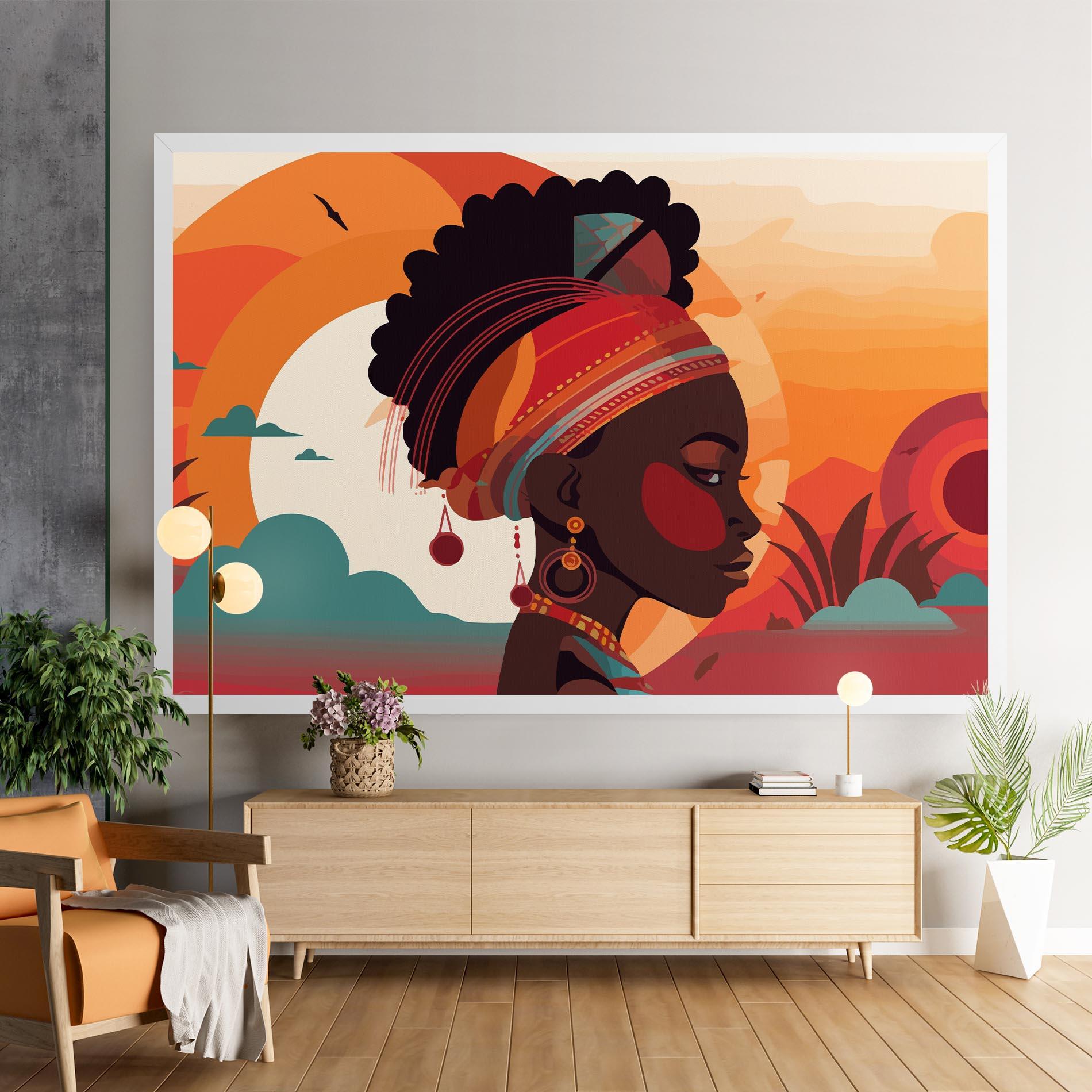 Tablou Canvas African Lady Art mockup 9