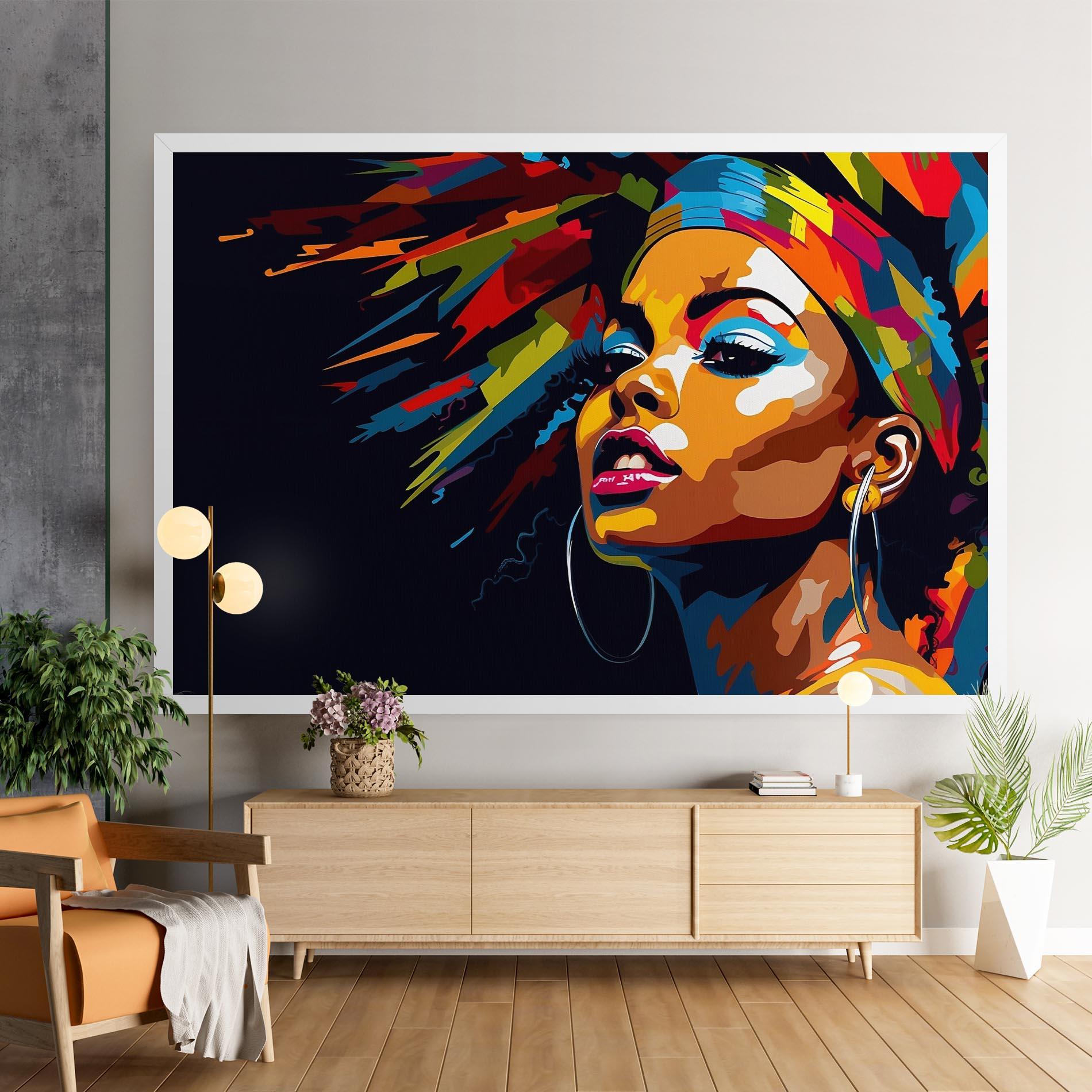 Tablou Canvas African Woman Portrait mockup 9