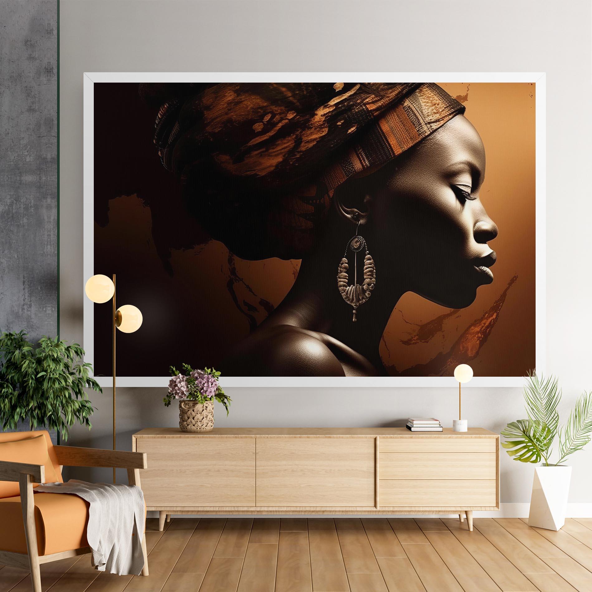 Tablou Canvas Interesting African Earrings mockup 9