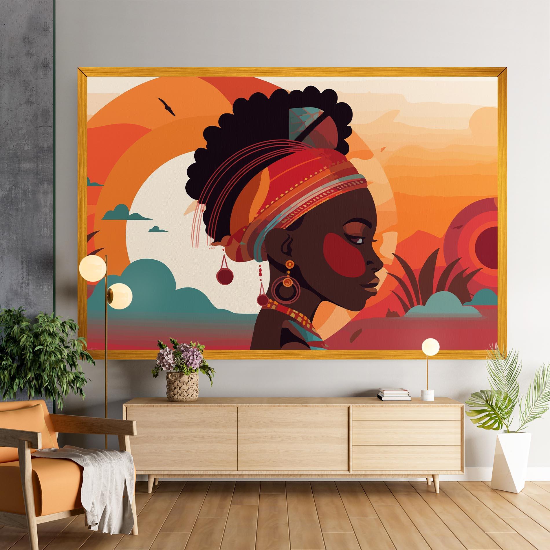 Tablou Canvas African Lady Art mockup 9