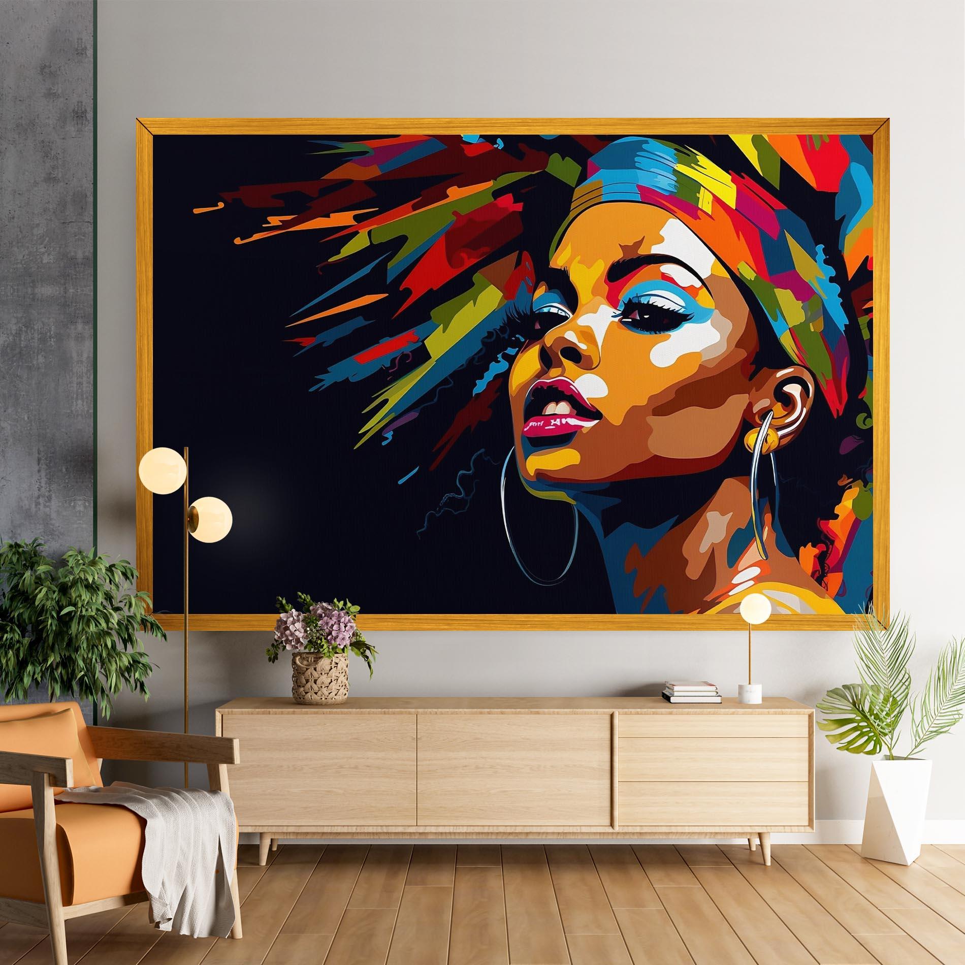 Tablou Canvas African Woman Portrait mockup 9