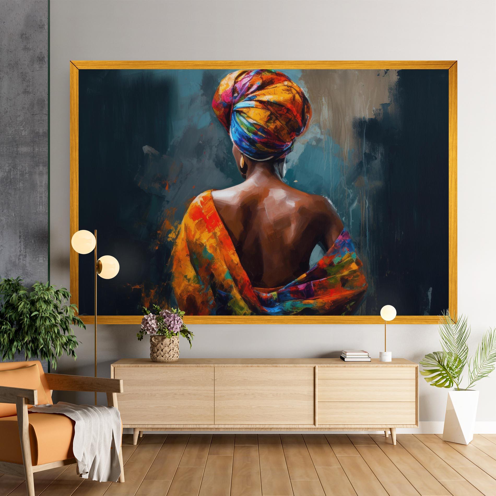 Tablou Canvas Colorful Turban Woman mockup 9