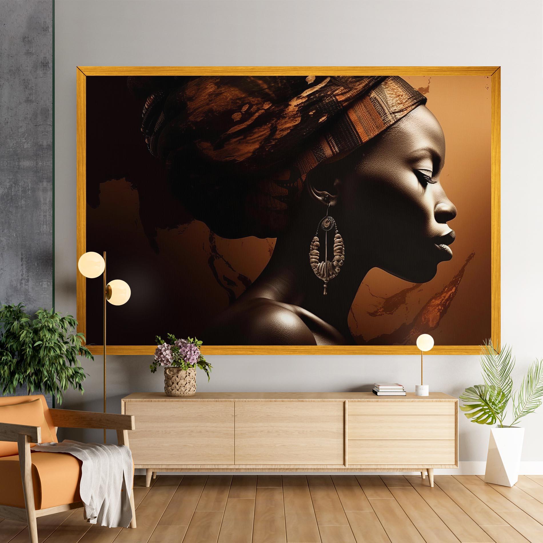 Tablou Canvas Interesting African Earrings mockup 9