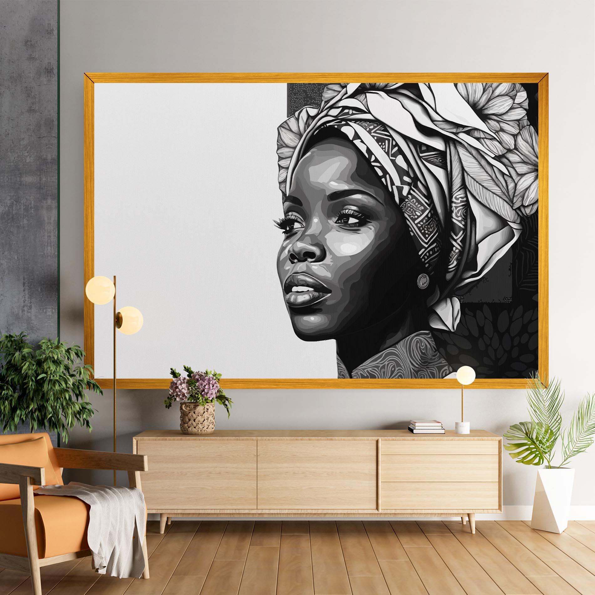 Tablou Canvas Pretty African Woman mockup 9