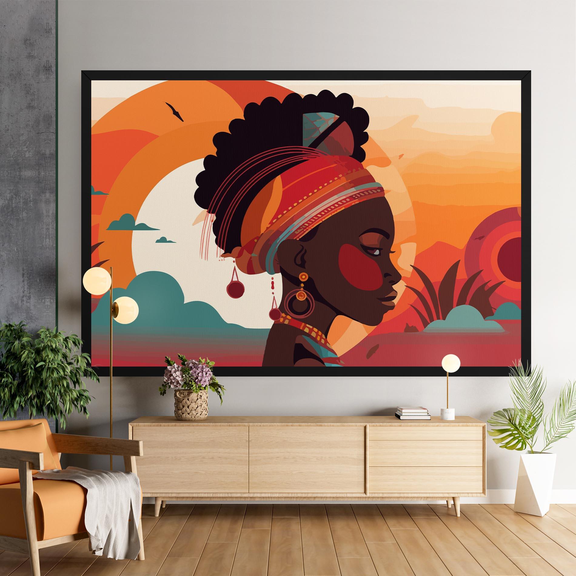 Tablou Canvas African Lady Art mockup 9