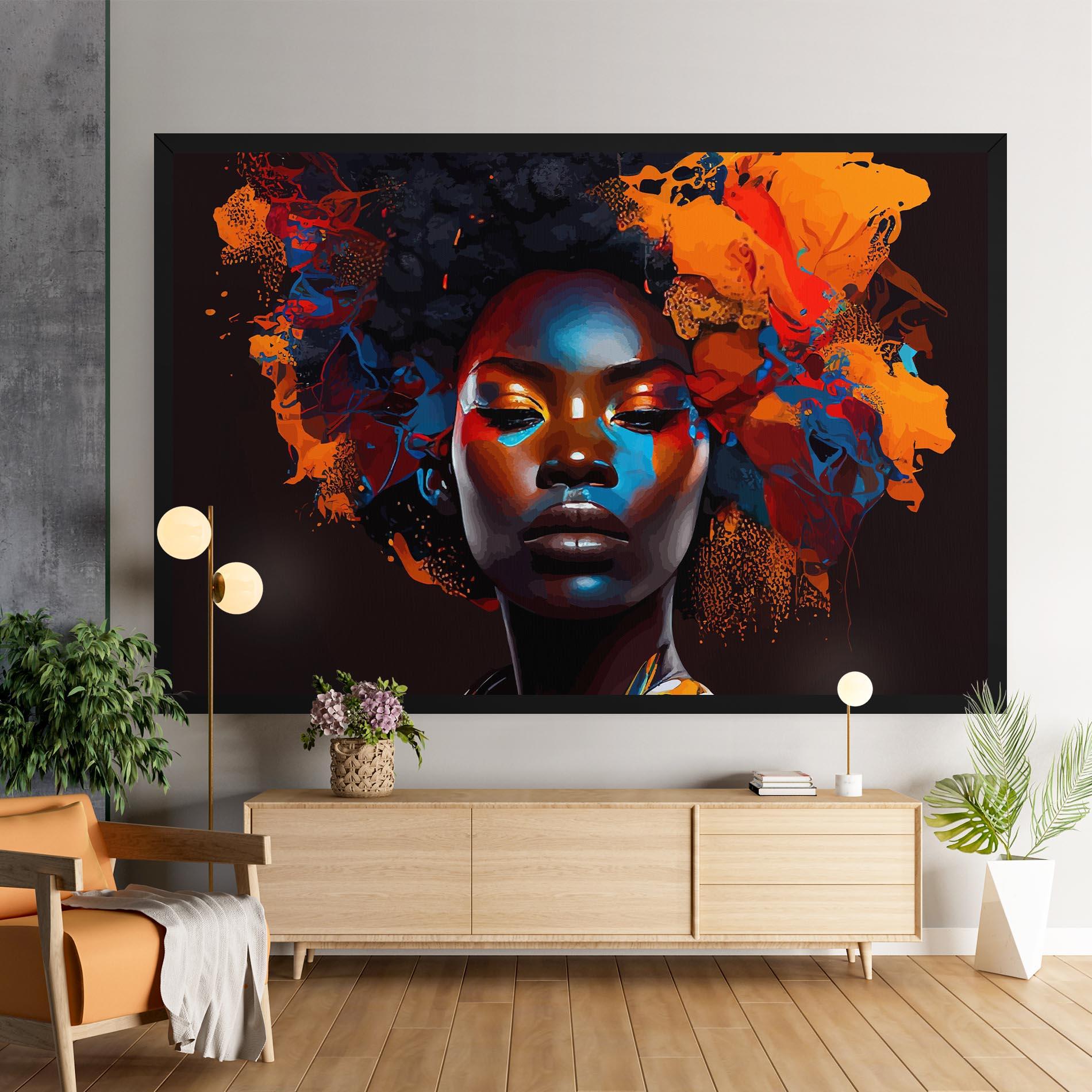 Tablou Canvas Africat Yellow Hair mockup 9