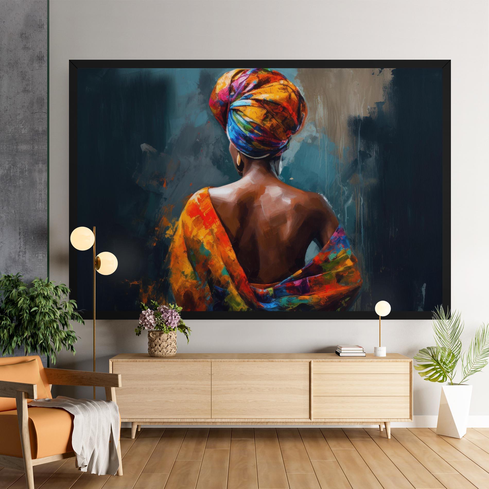 Tablou Canvas Colorful Turban Woman mockup 9