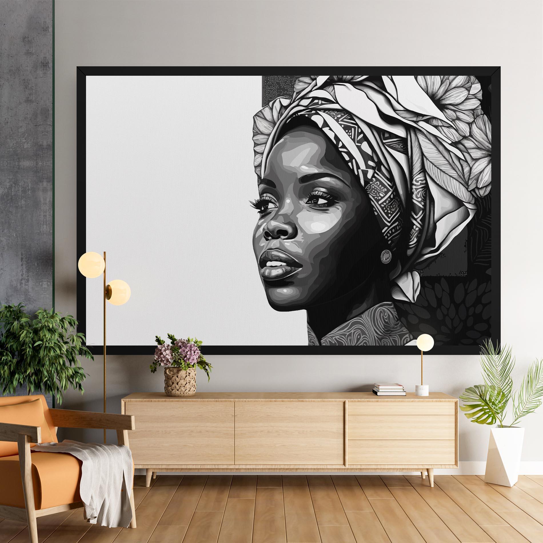 Tablou Canvas Pretty African Woman mockup 9