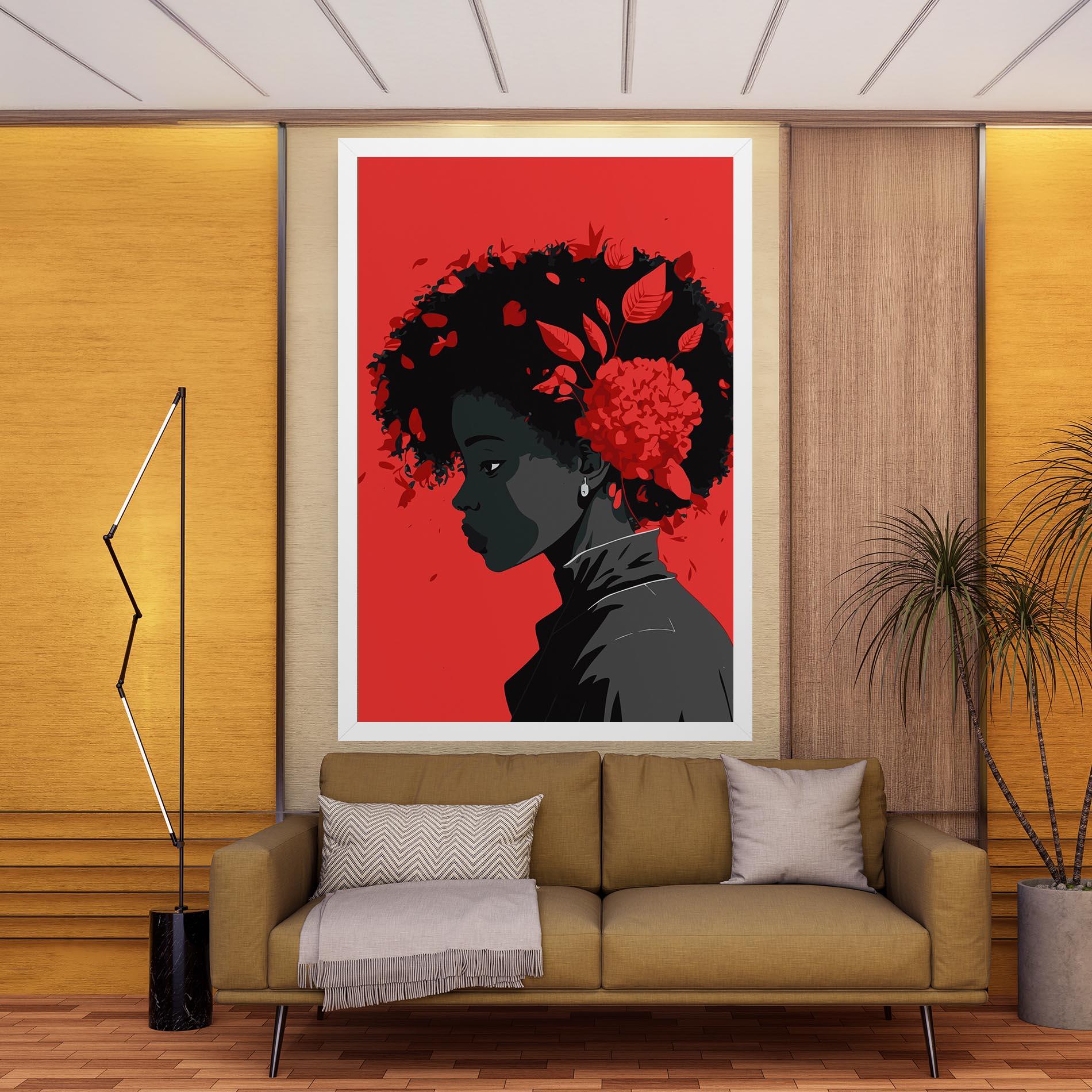 Tablou Canvas African Red Flower mockup 9