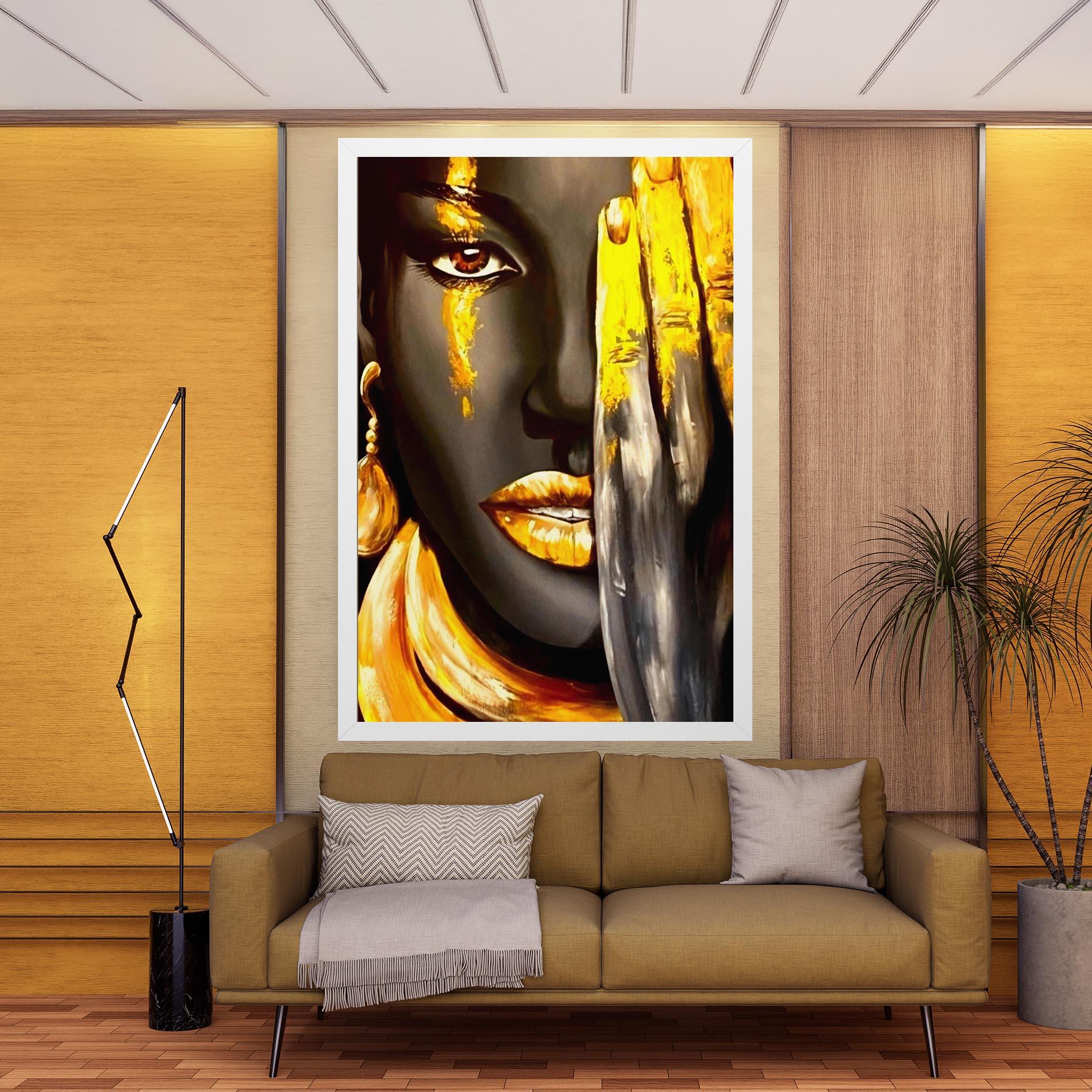 Tablou Canvas Golden African Women mockup 9