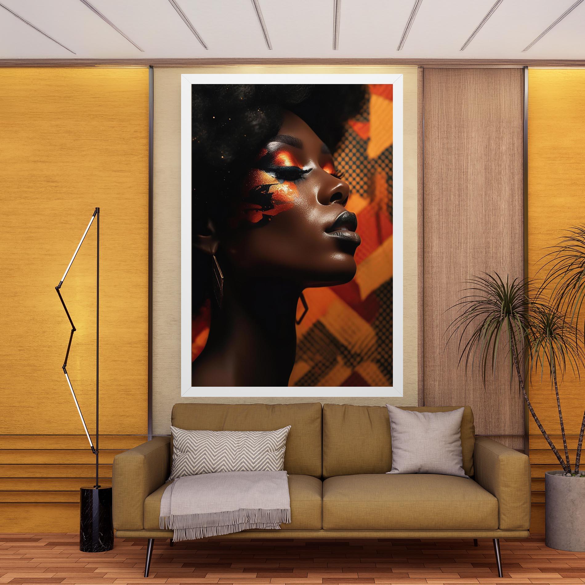 Tablou Canvas Orange Makeup Woman mockup 9