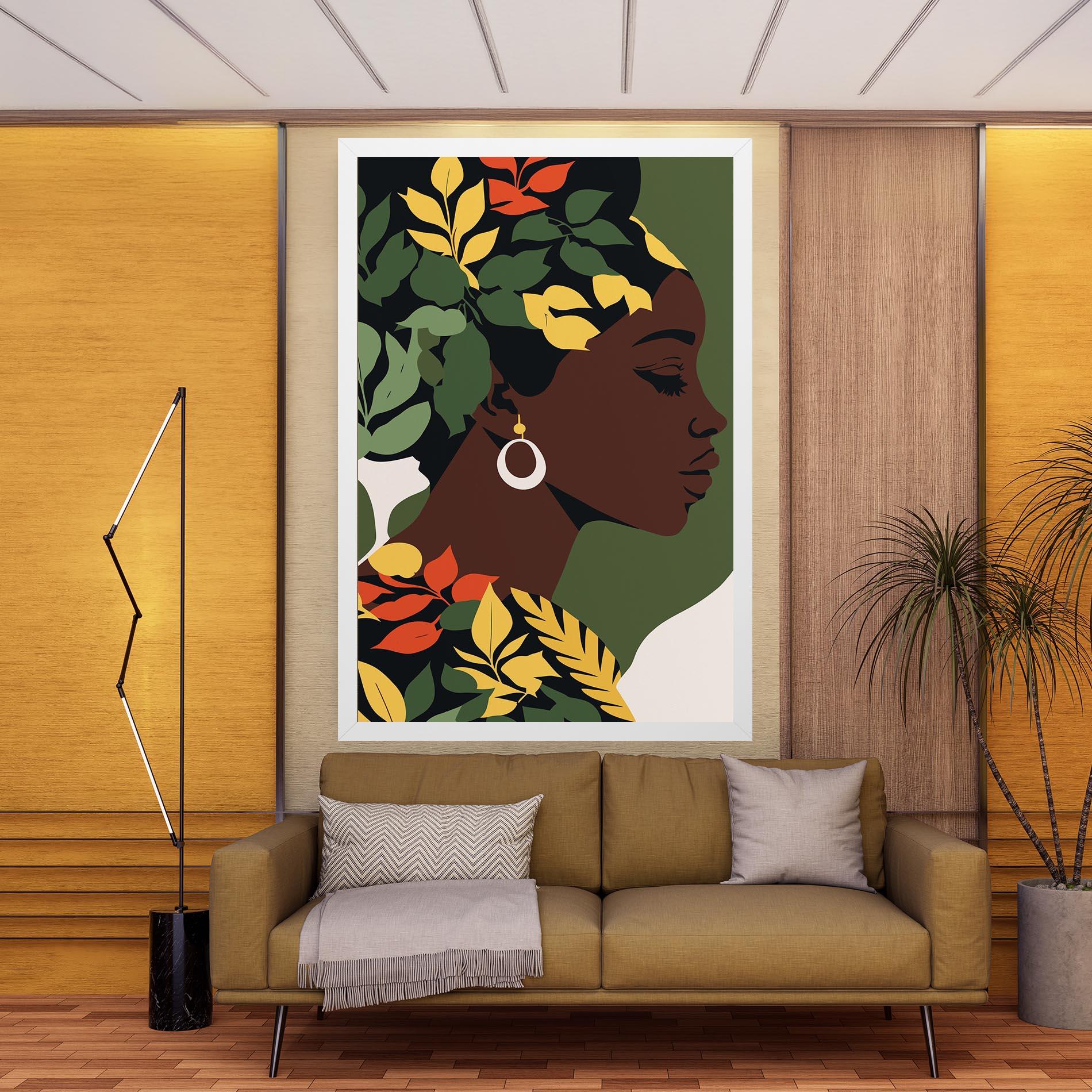 Tablou Canvas Yellow Leaf Africa mockup 9