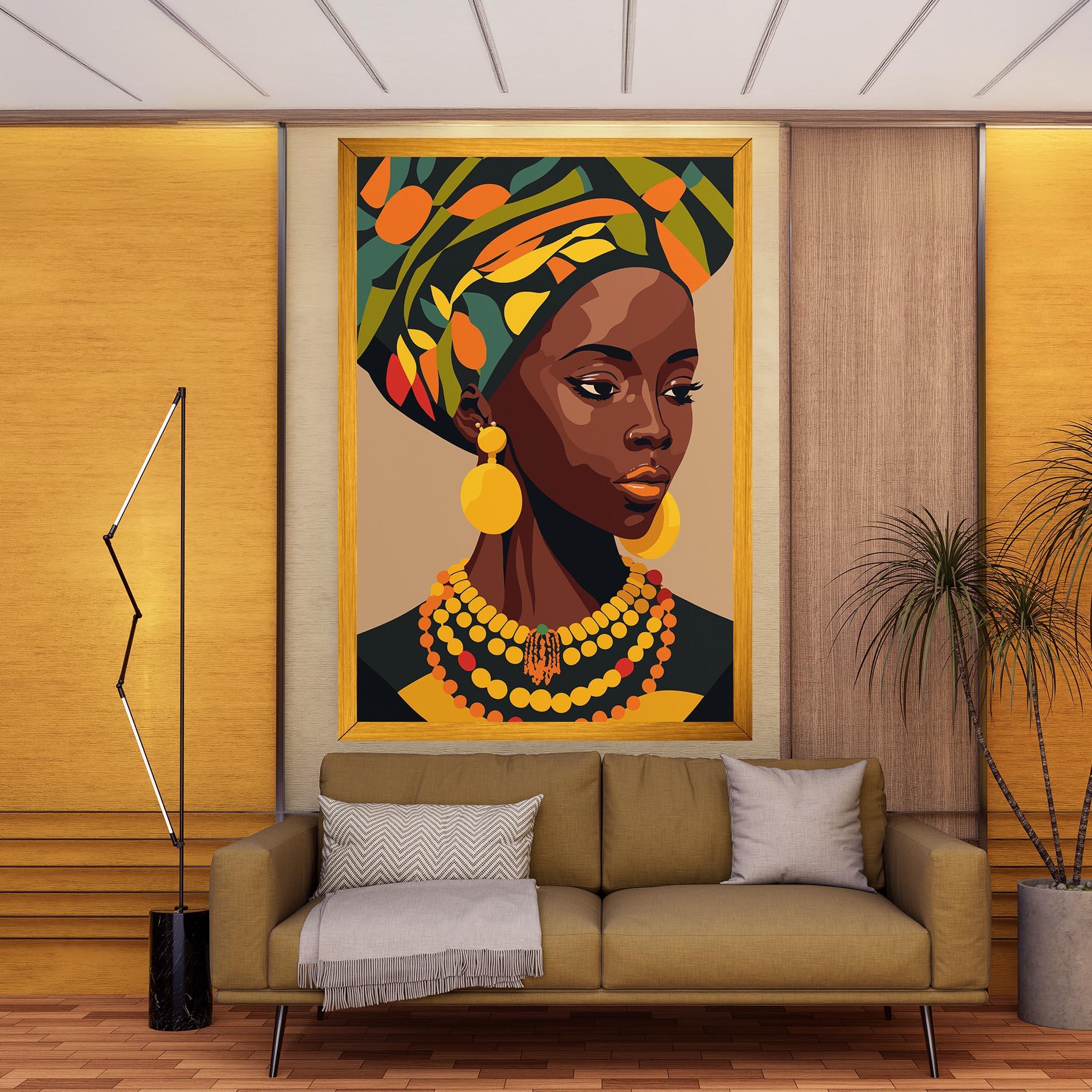 Tablou Canvas African Earrings mockup 9