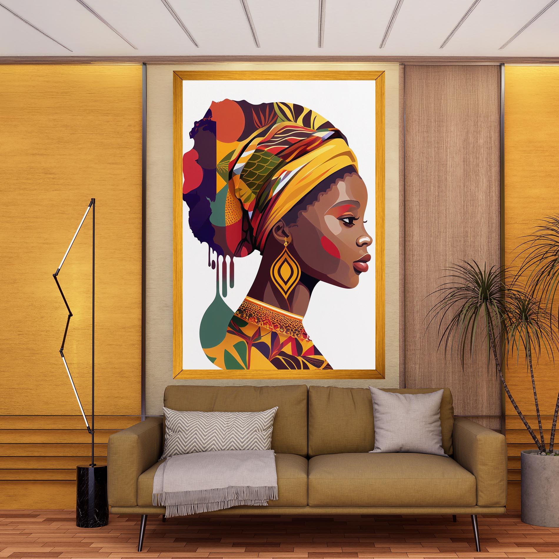 Tablou Canvas Colorful African mockup 9
