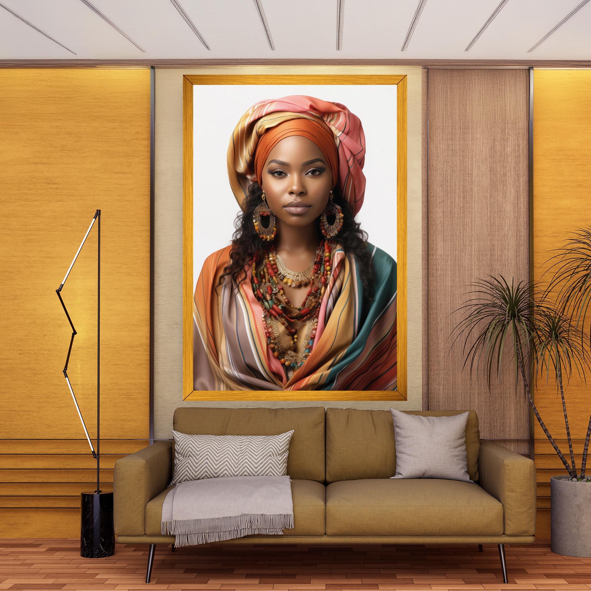 Tablou Canvas East African Woman mockup 9