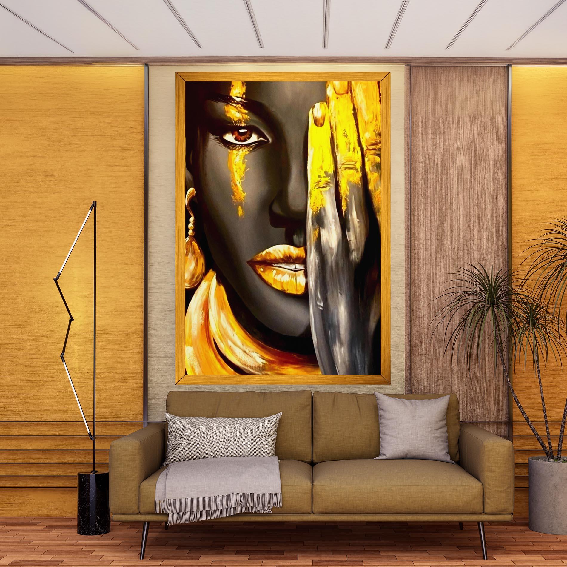 Tablou Canvas Golden African Women mockup 9