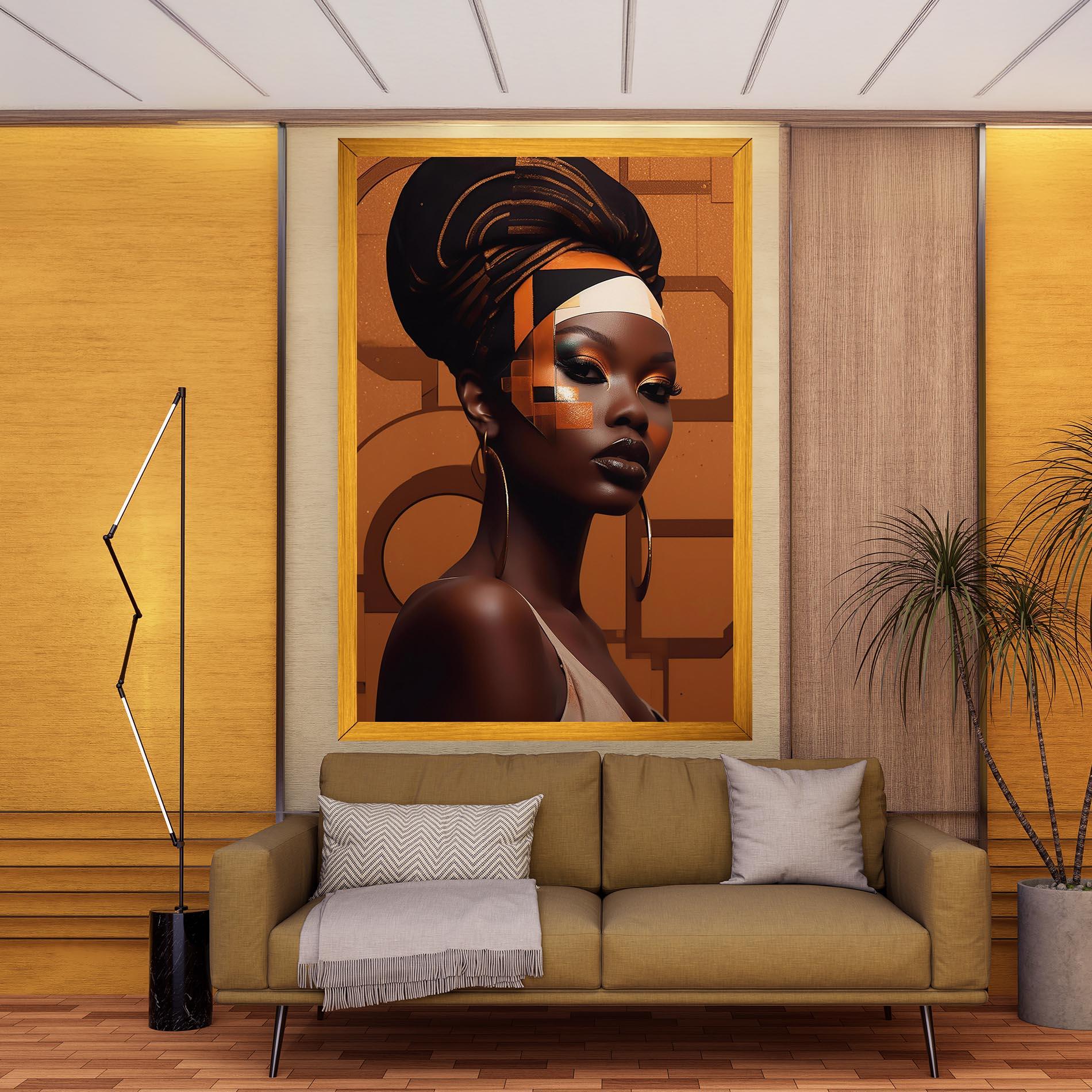 Tablou Canvas Interesting African Makeup mockup 9