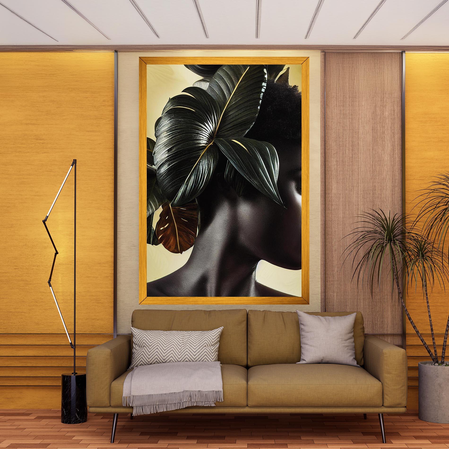 Tablou Canvas Leaf Woman mockup 9