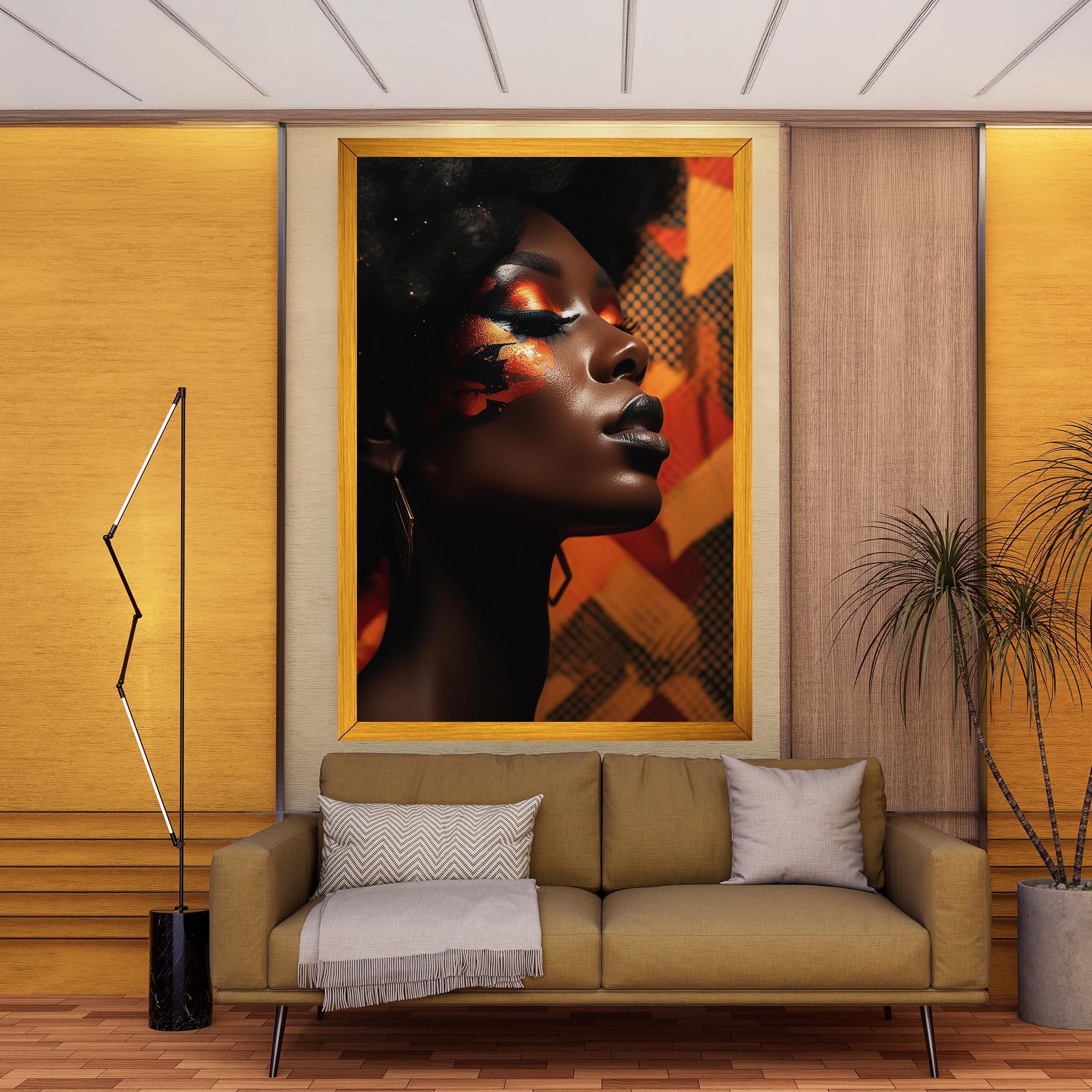 Tablou Canvas Orange Makeup Woman mockup 9