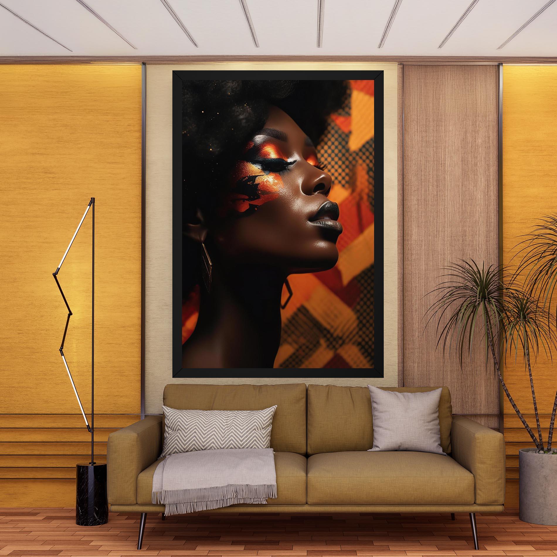 Tablou Canvas Orange Makeup Woman mockup 9