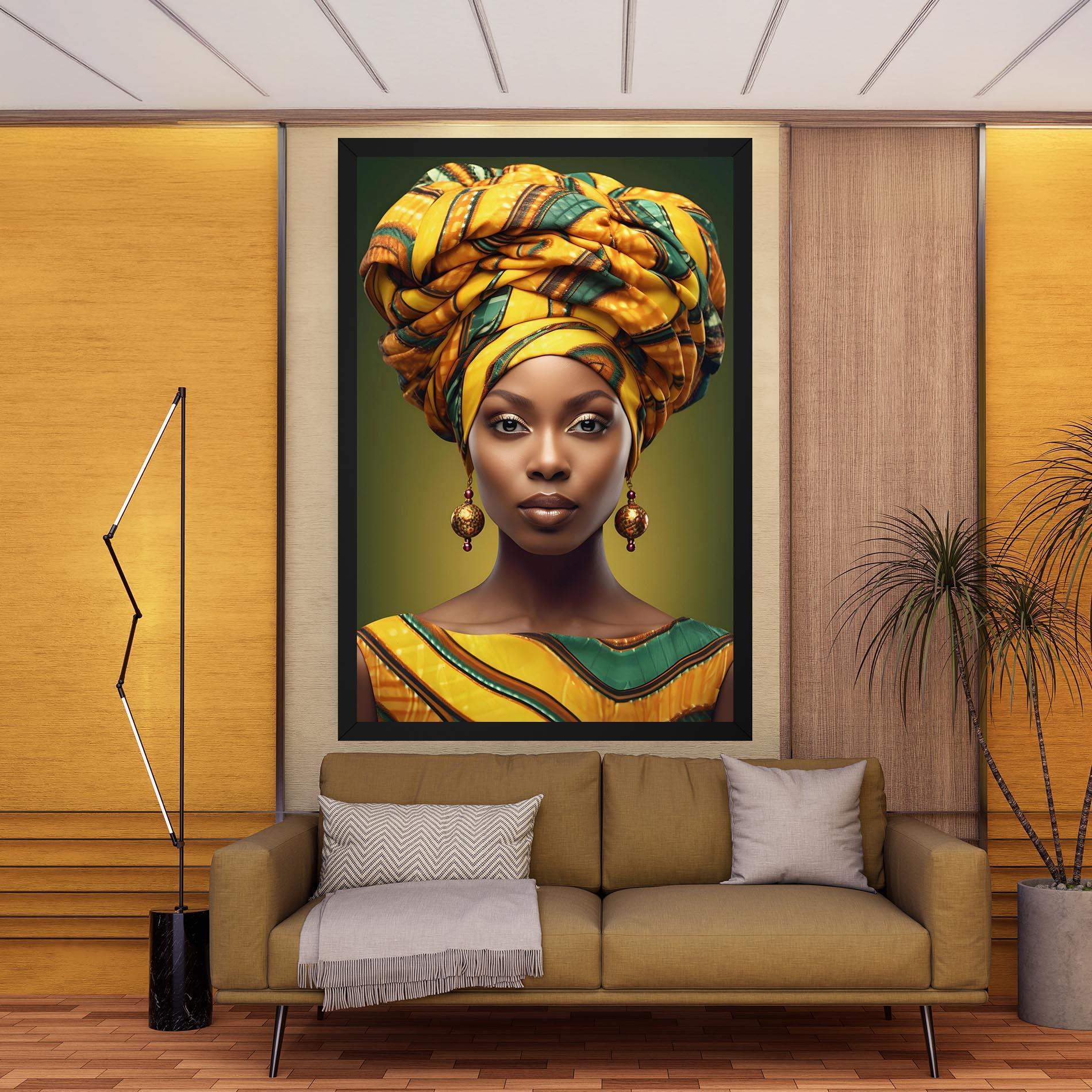 Tablou Canvas Yellow Scarf Woman mockup 9