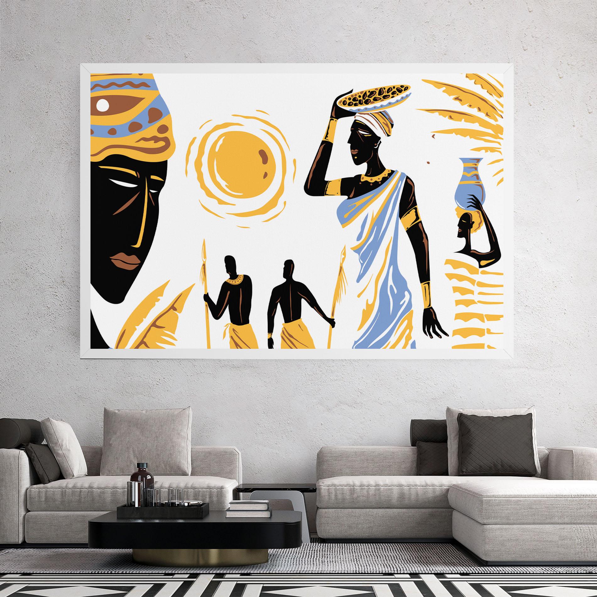 Tablou Canvas African Drawing mockup 2