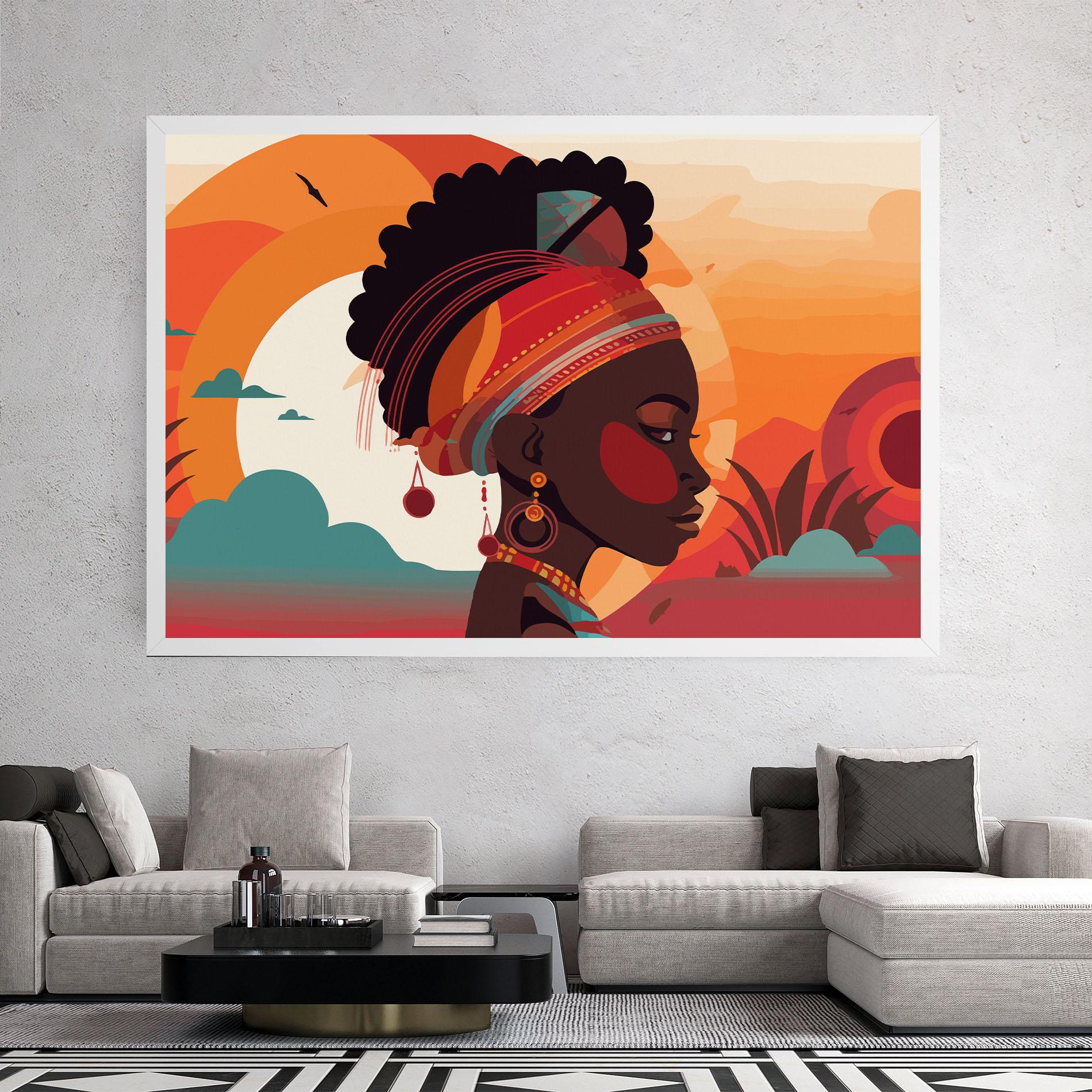 Tablou Canvas African Lady Art mockup 2