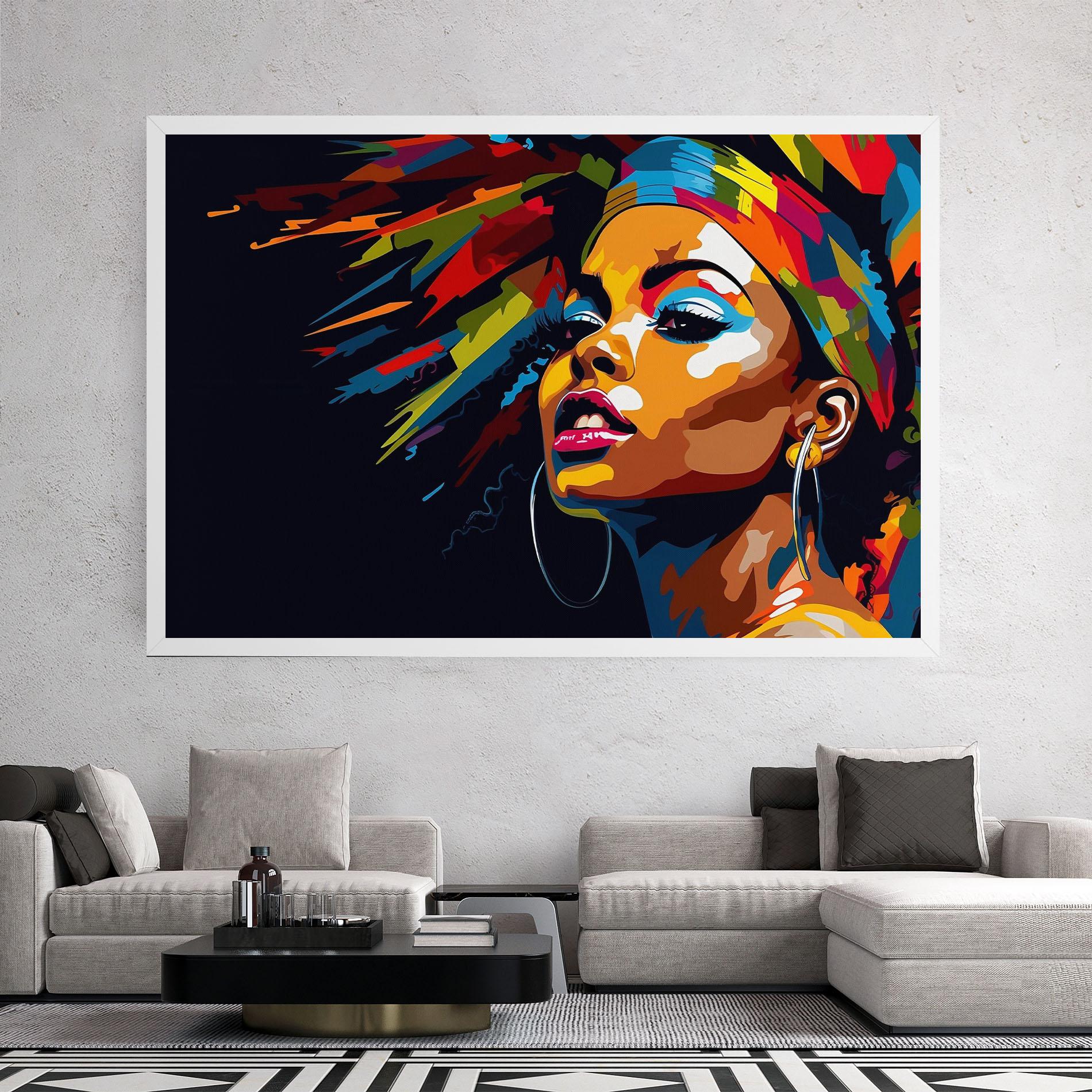 Tablou Canvas African Woman Portrait mockup 2