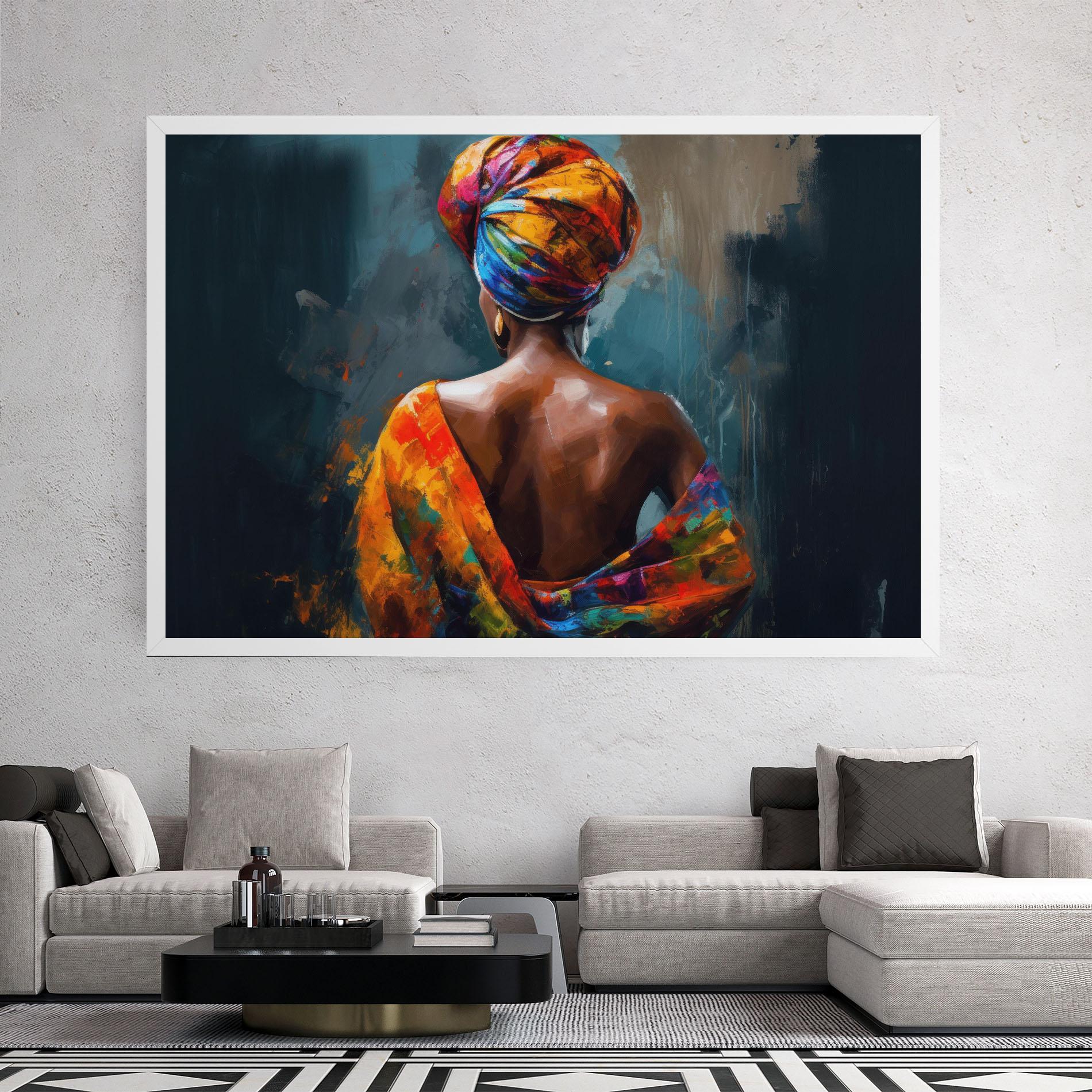 Tablou Canvas Colorful Turban Woman mockup 2