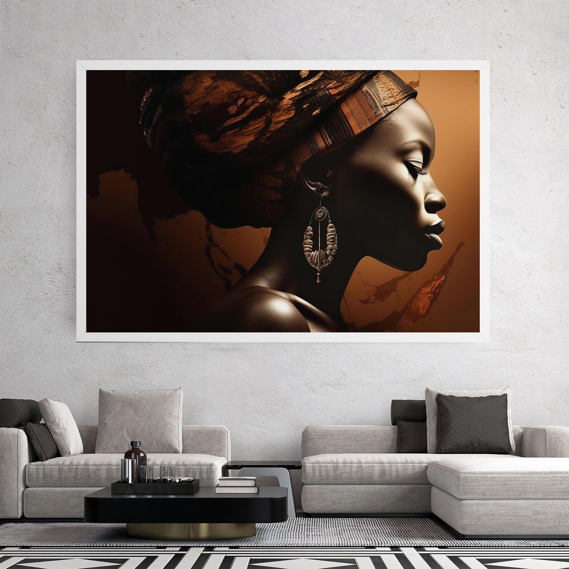 Tablou Canvas Interesting African Earrings mockup 2