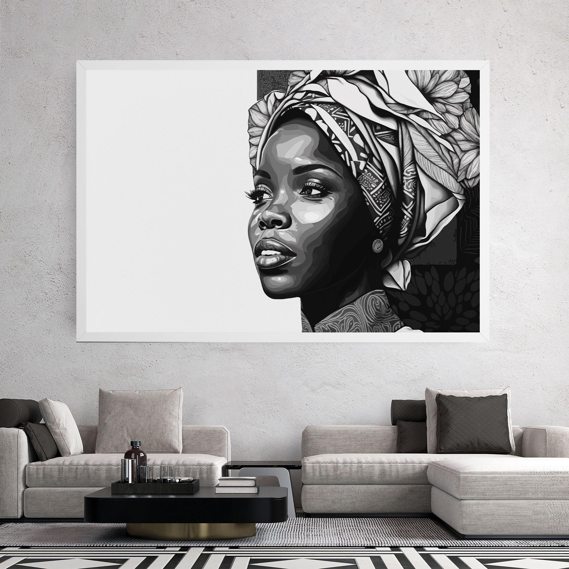 Tablou Canvas Pretty African Woman mockup 2