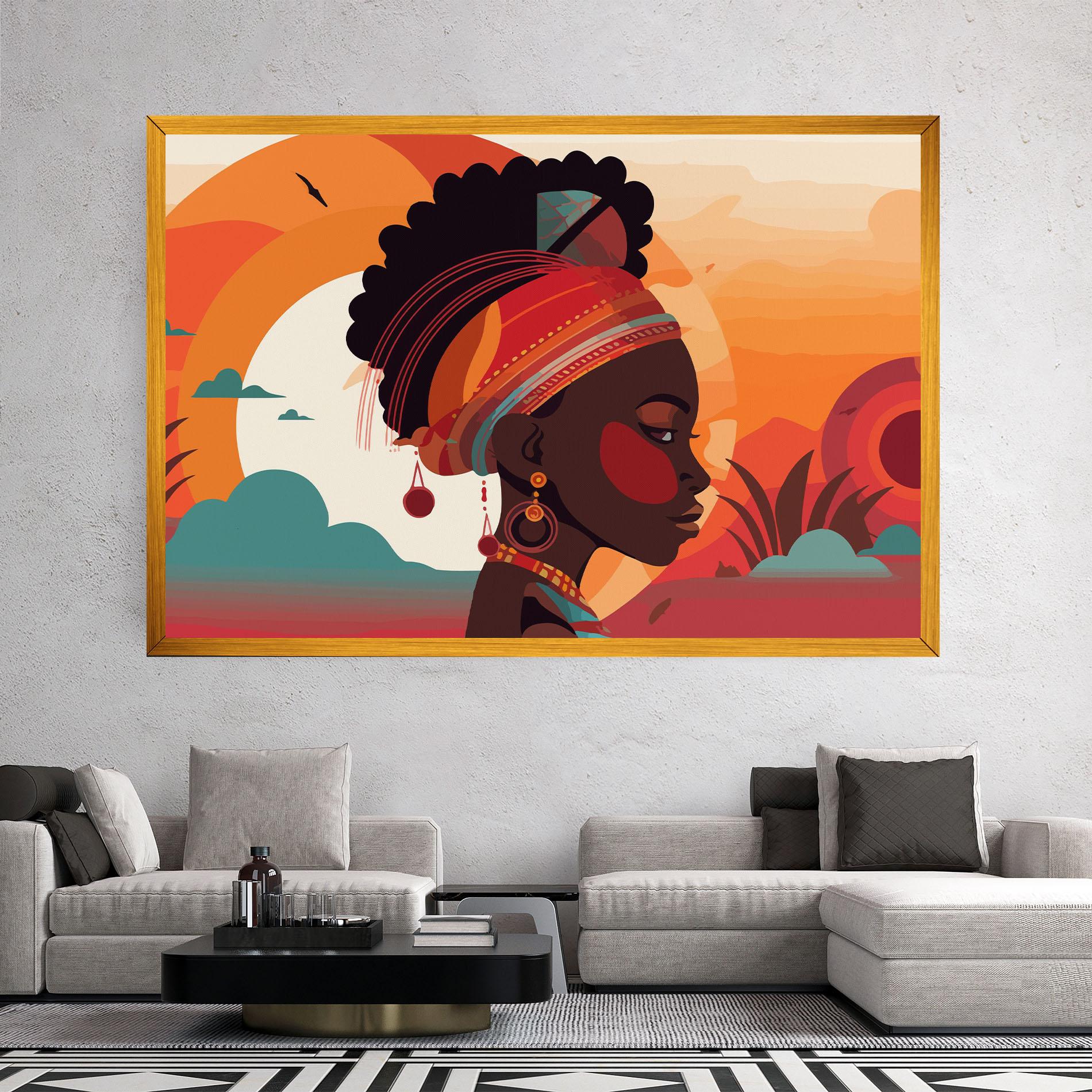 Tablou Canvas African Lady Art mockup 2