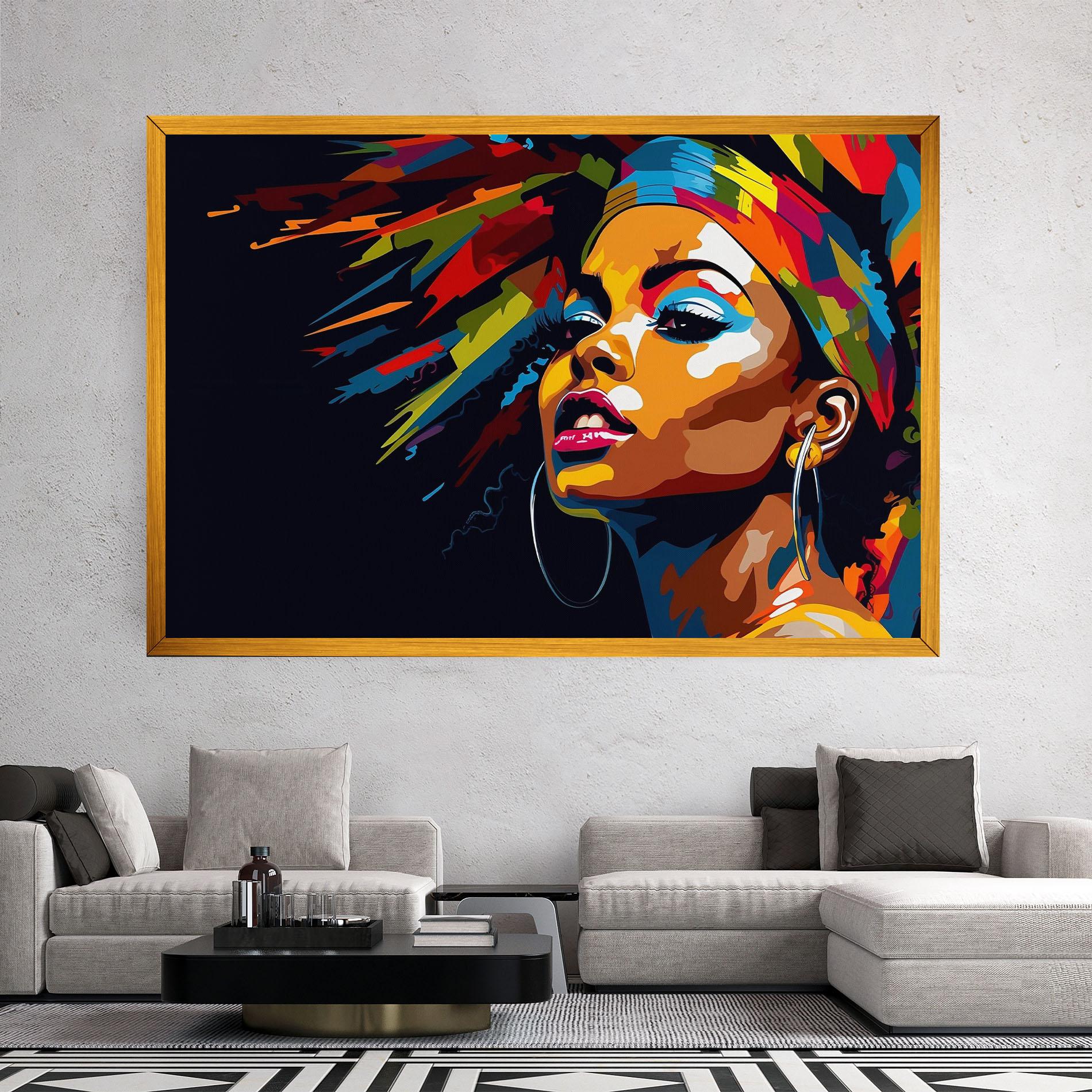 Tablou Canvas African Woman Portrait mockup 2